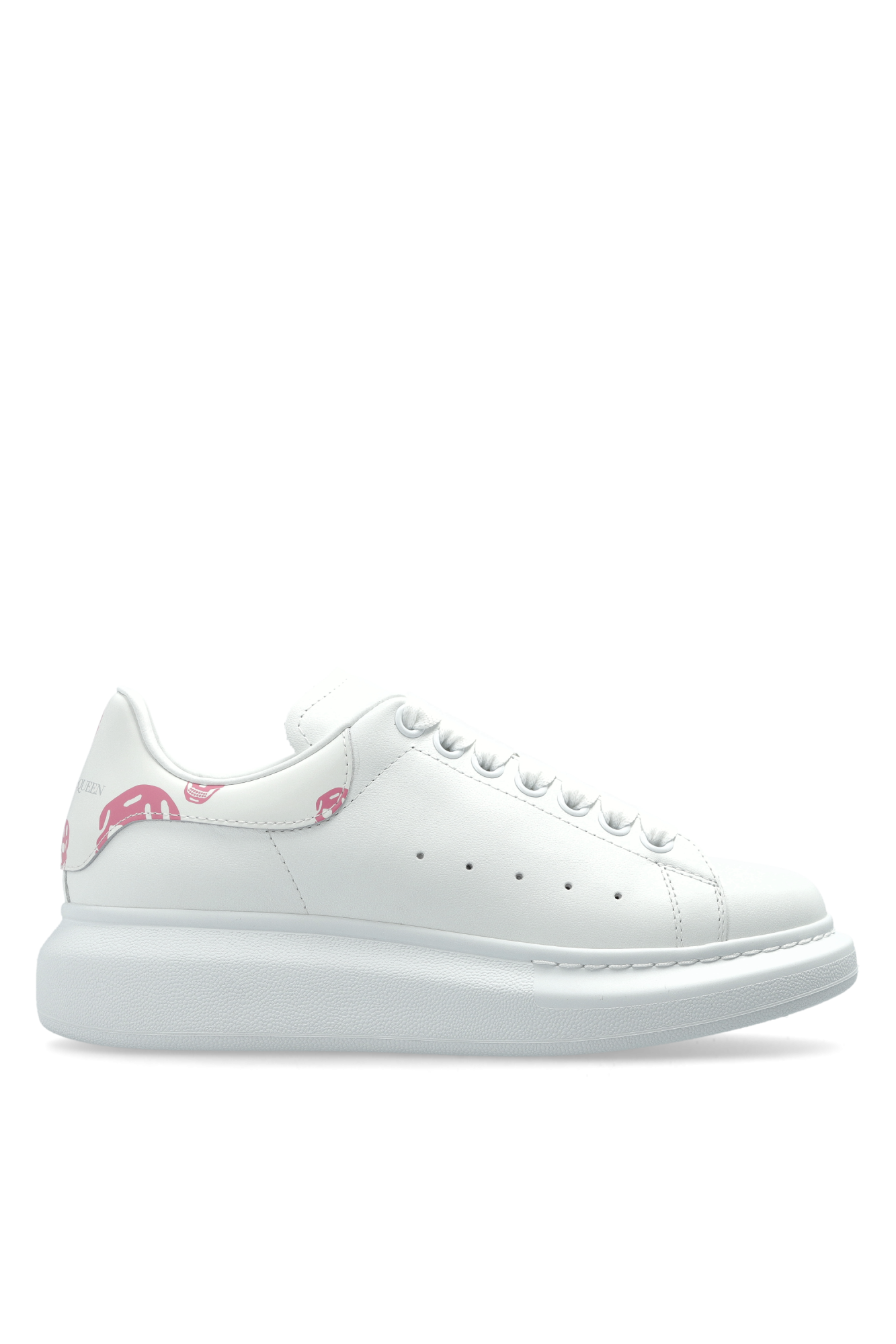 Alexander McQueen Skórzane Buty Sportowe Z Logo, Kobiety, Biały