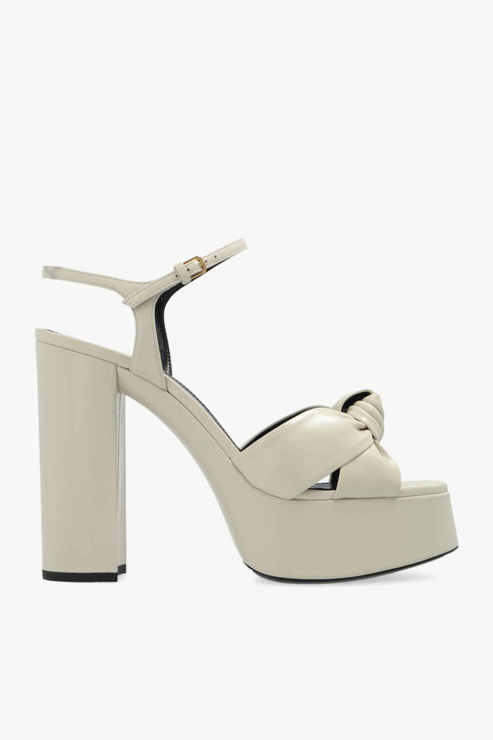 Saint Laurent Sandały Na Platformie ‘Bianca’, Kobiety, Kremowy