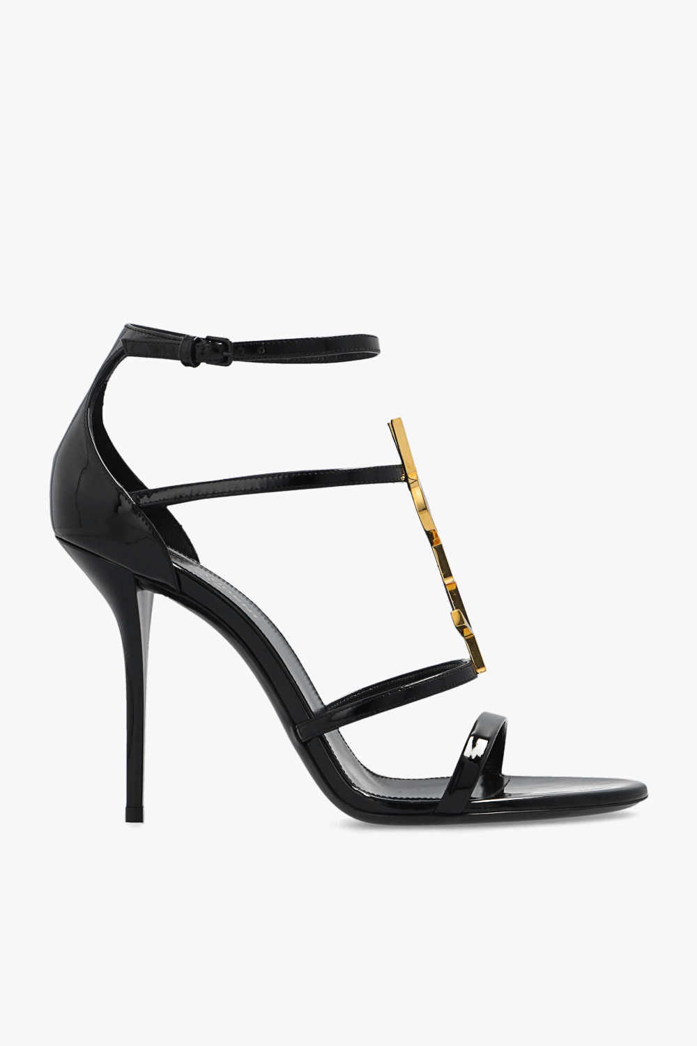 Saint Laurent Sandały Na Obcasie ‘Cassandra’, Kobiety, Czarny