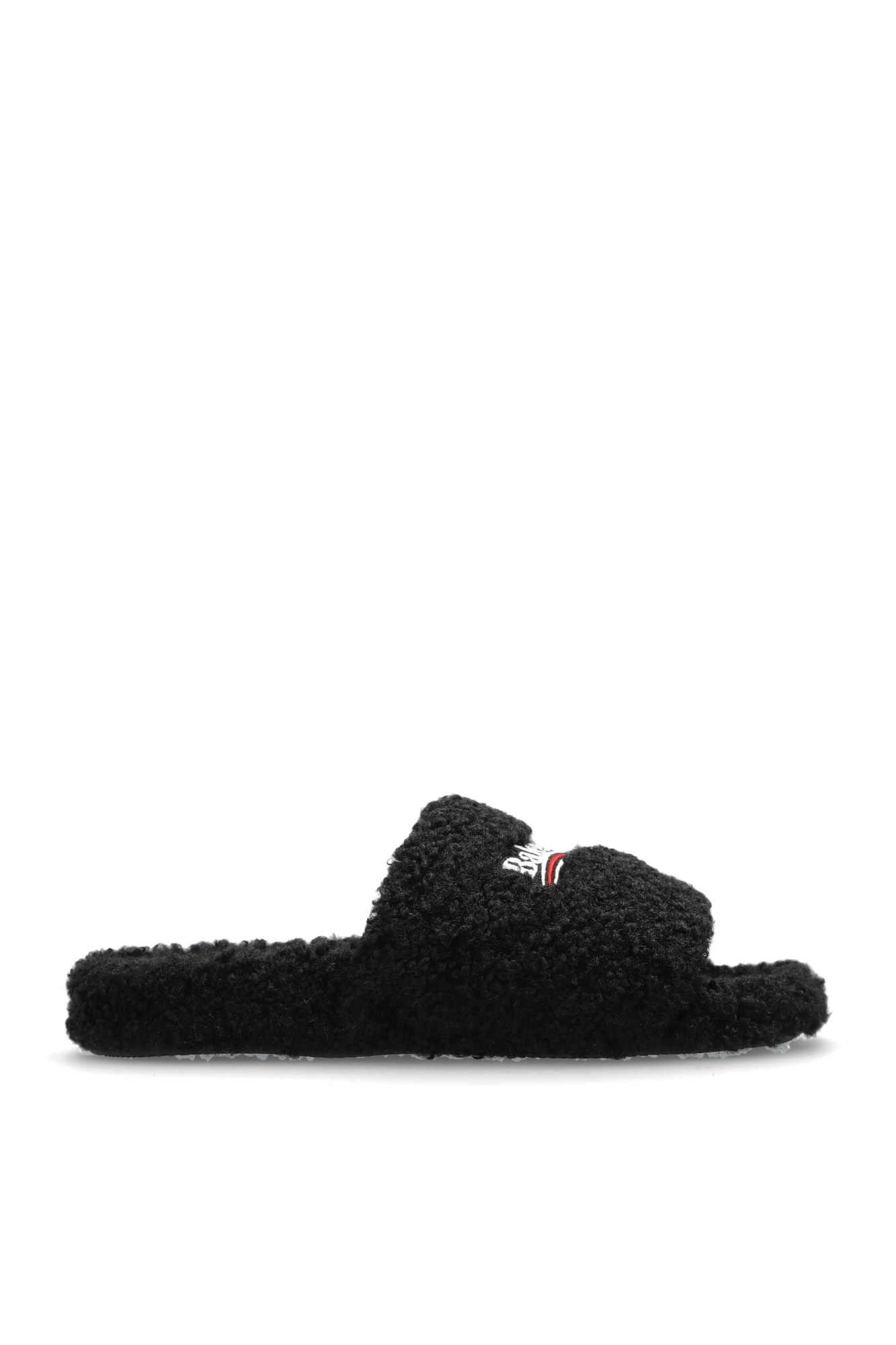 Balenciaga Klapki Z Logo, Kobiety, Czarny
