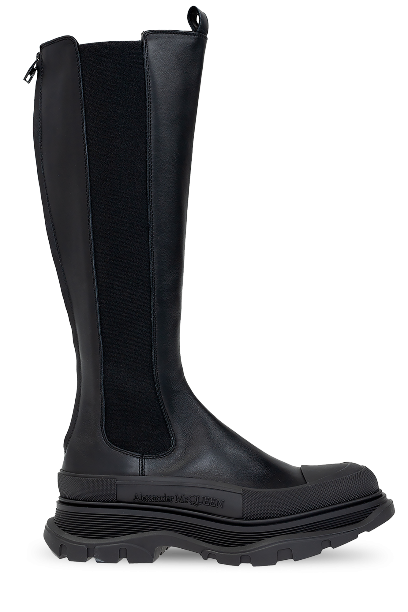 Alexander McQueen Kozaki ‘Tread’, Kobiety, Czarny