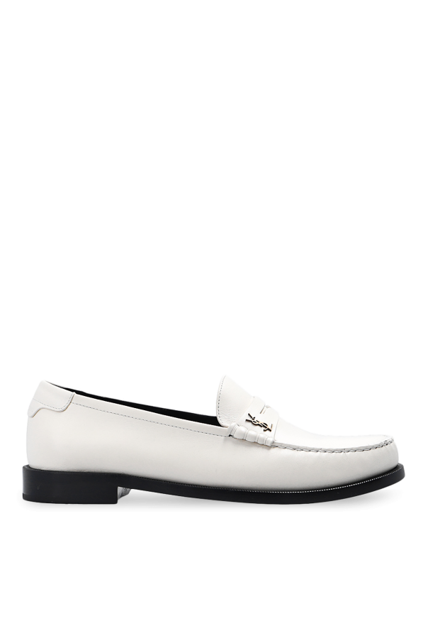 Saint Laurent Buty Typu ‘penny Loafers’, Mężczyźni, Kremowy