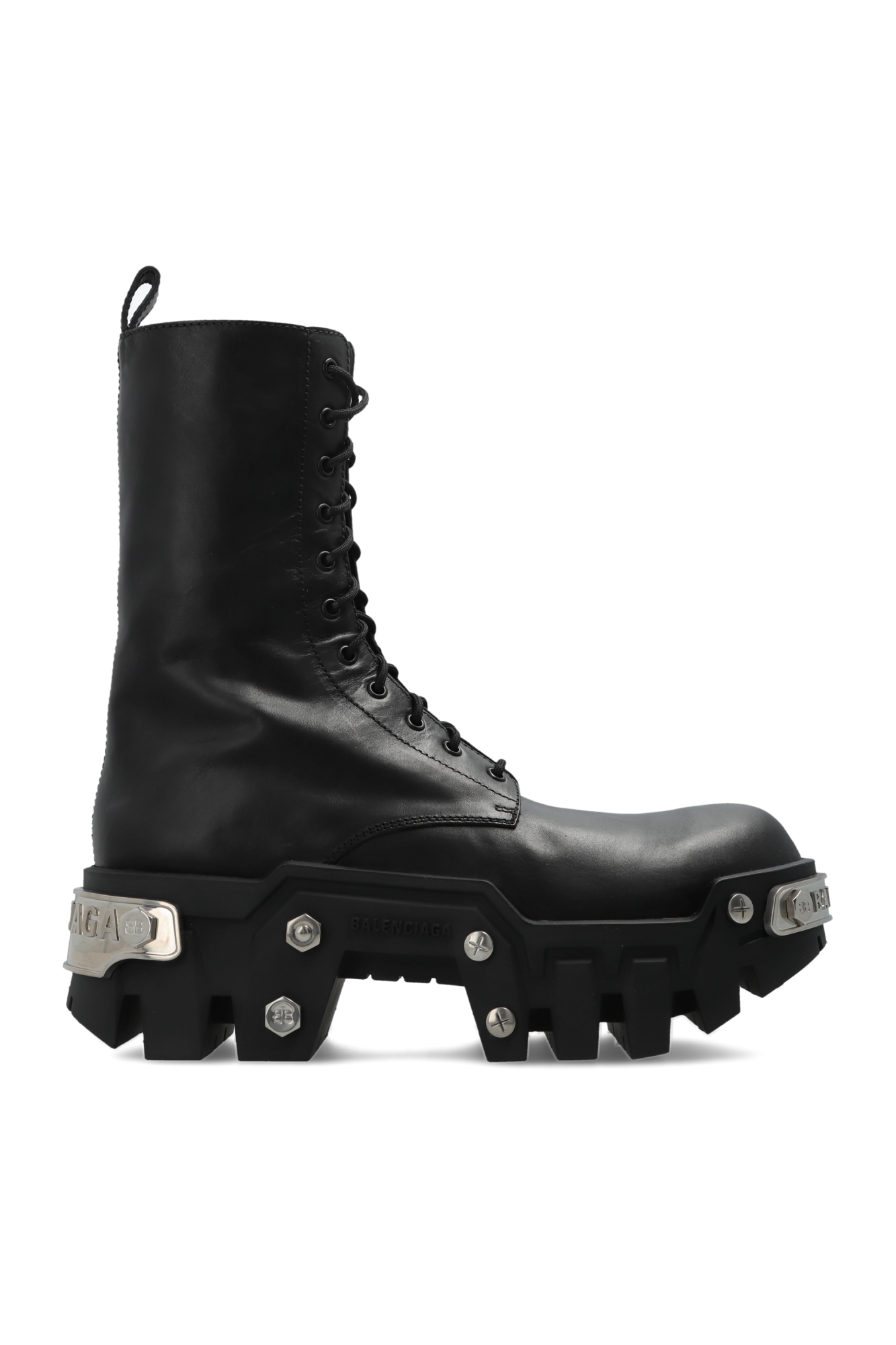 Balenciaga Skórzane Buty `Bulldozer`, Mężczyźni, Czarny
