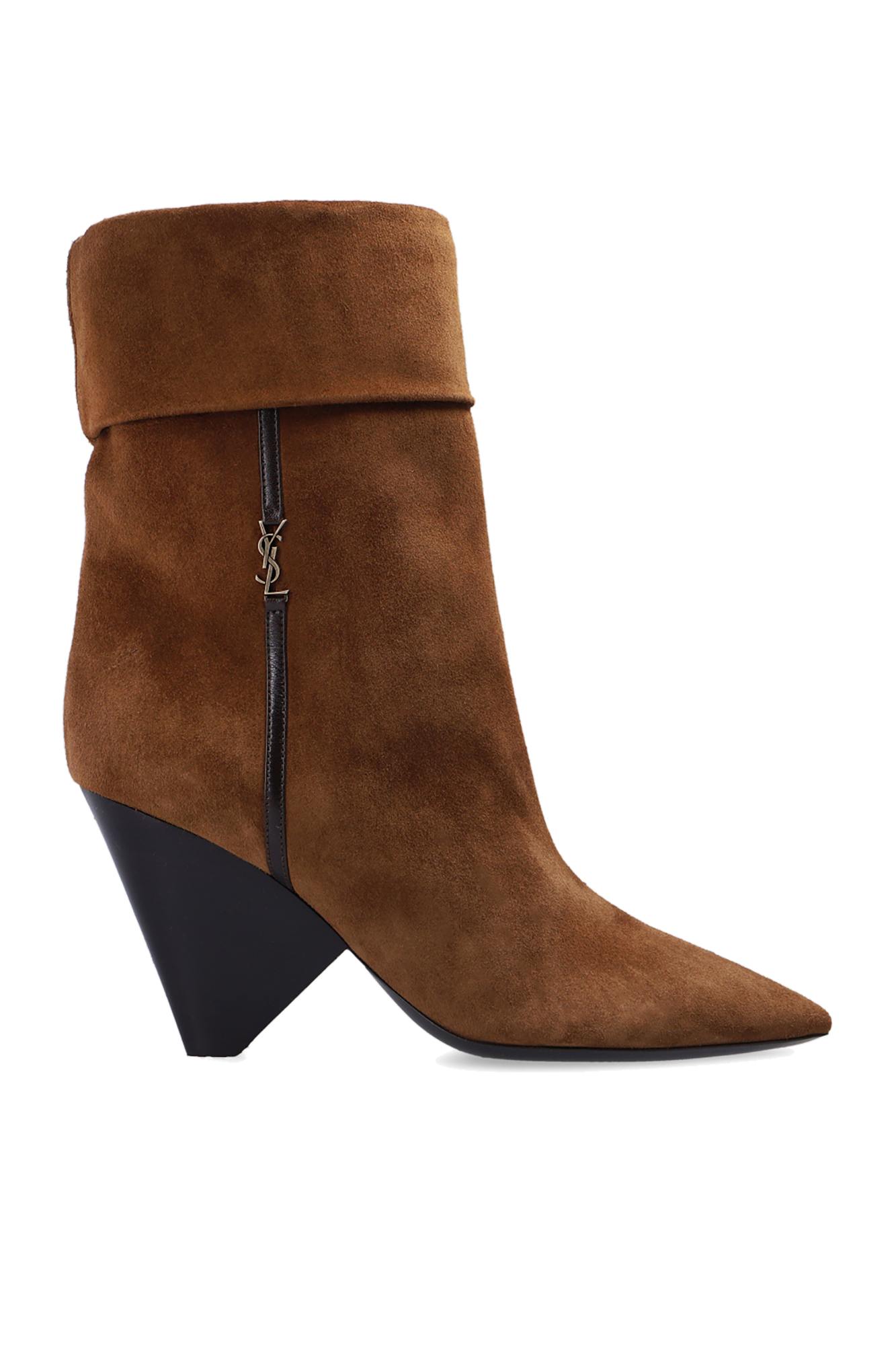 Saint Laurent Botki Na Obcasie ‘Niki’, Kobiety, Brązowy