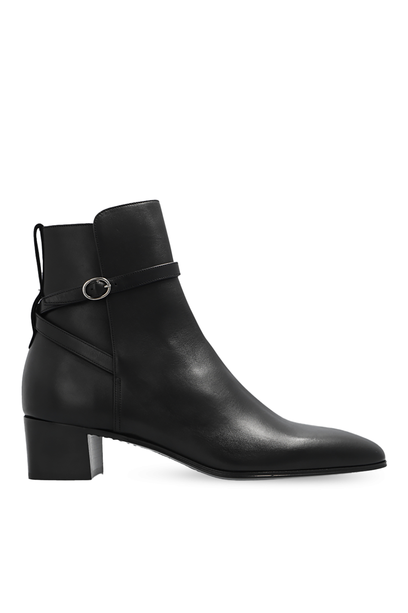 Saint Laurent Skórzane Botki ‘Terry’, Mężczyźni, Czarny