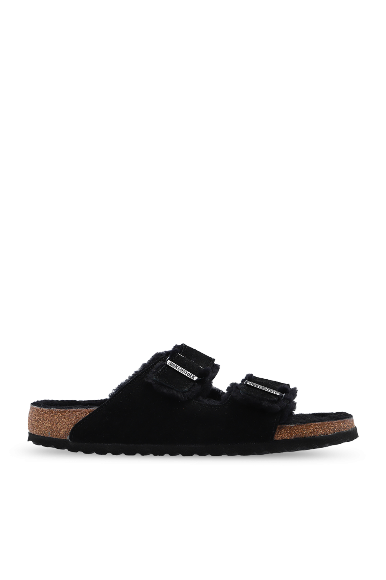 Birkenstock Klapki ‘Arizona Shearling’, Mężczyźni, Czarny