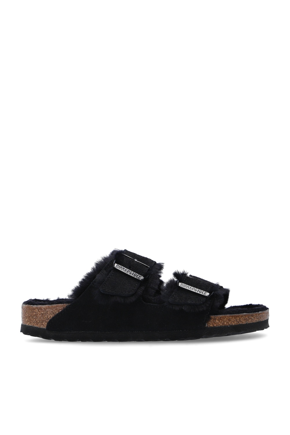 Birkenstock Klapki ‘Arizona Fur', Kobiety, Czarny