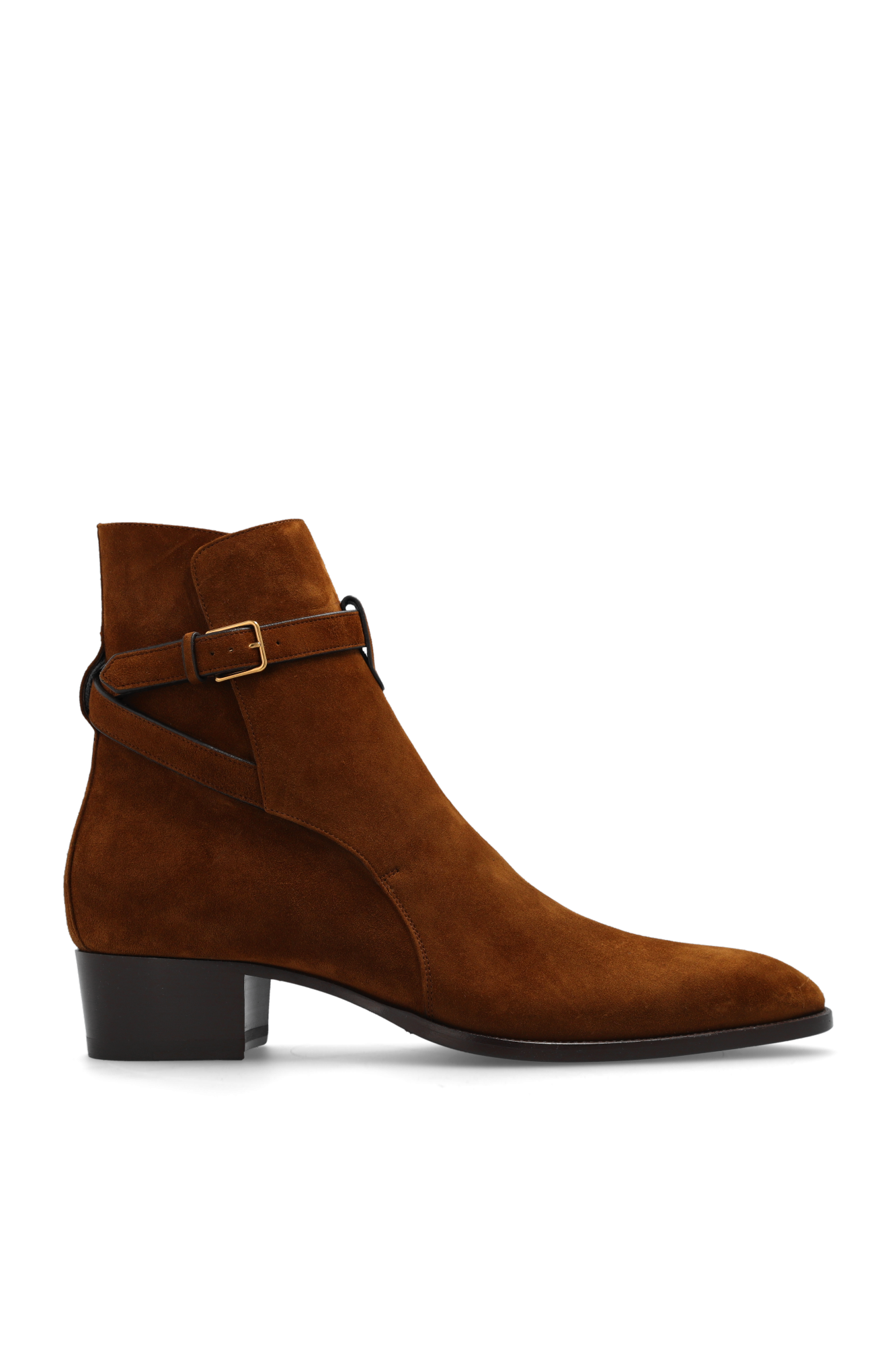 Saint Laurent Botki Na Obcasie ‘Wyatt’, Mężczyźni, Brązowy