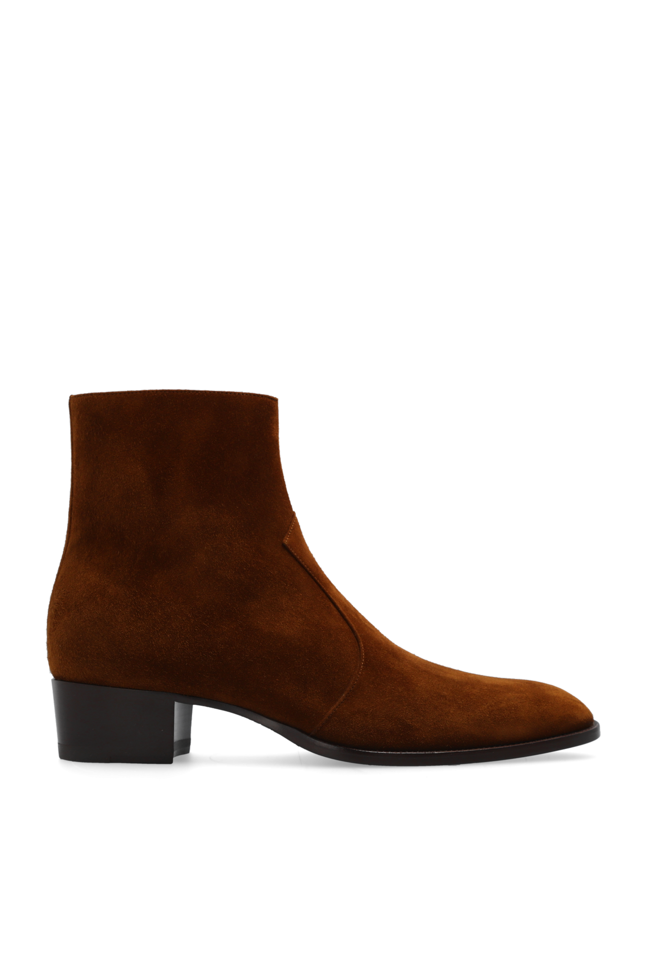 Saint Laurent Zamszowe Botki ‘Wyatt’, Mężczyźni, Brązowy