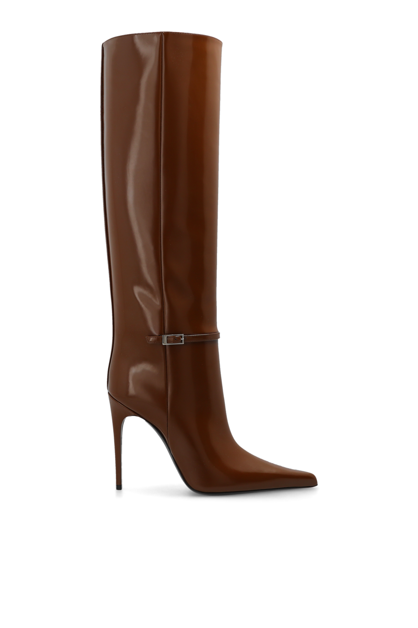Saint Laurent Kozaki Na Obcasie ‘Vendome’, Kobiety, Brązowy