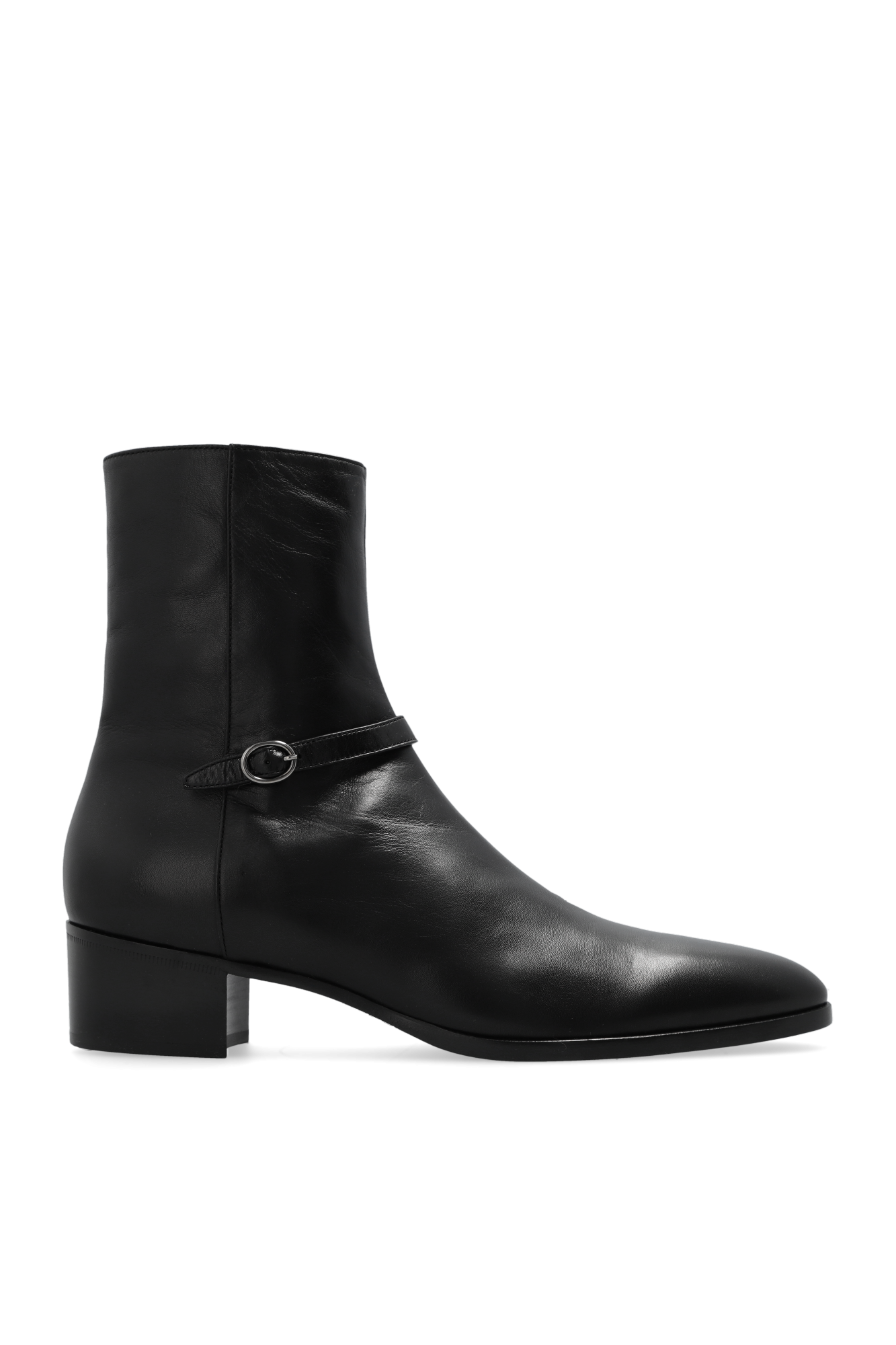 Saint Laurent Skórzane Botki ‘Vlad’, Mężczyźni, Czarny