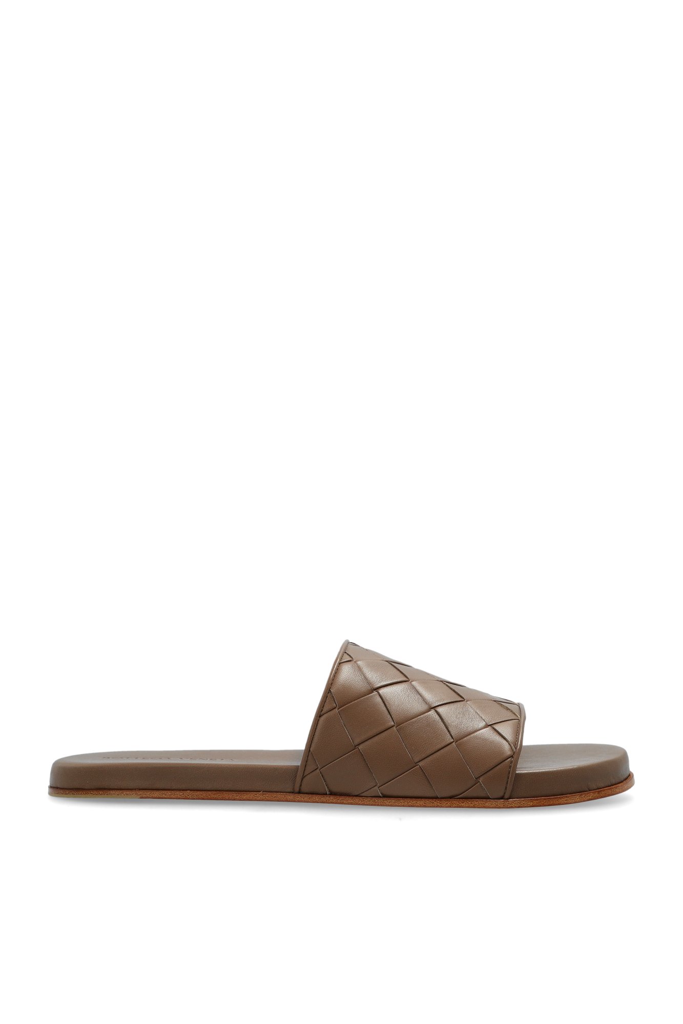Bottega Veneta Skórzane Klapki, Mężczyźni, Brązowy