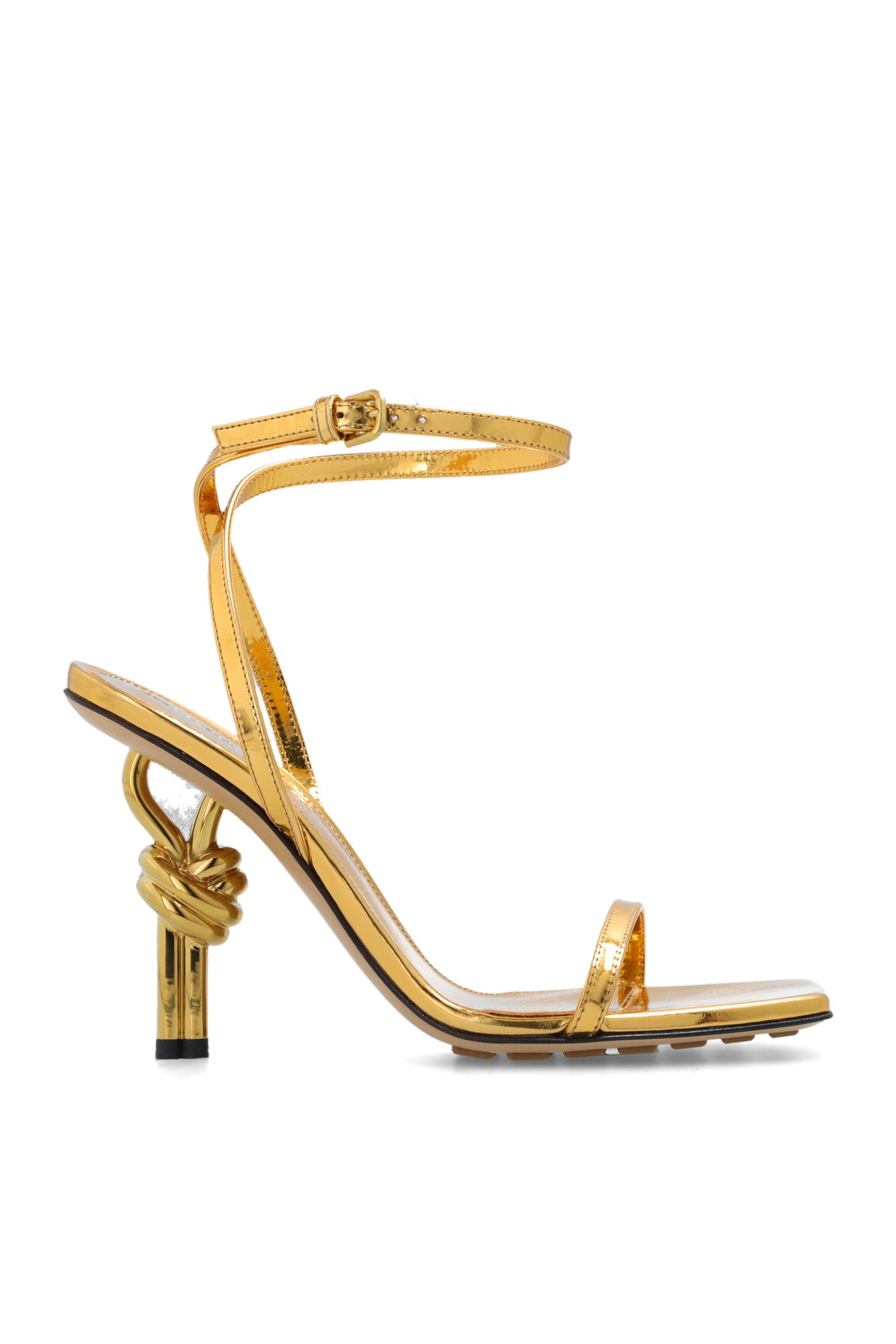 Bottega Veneta Sandały Na Obcasie ‘Knot’, Kobiety, Złoty