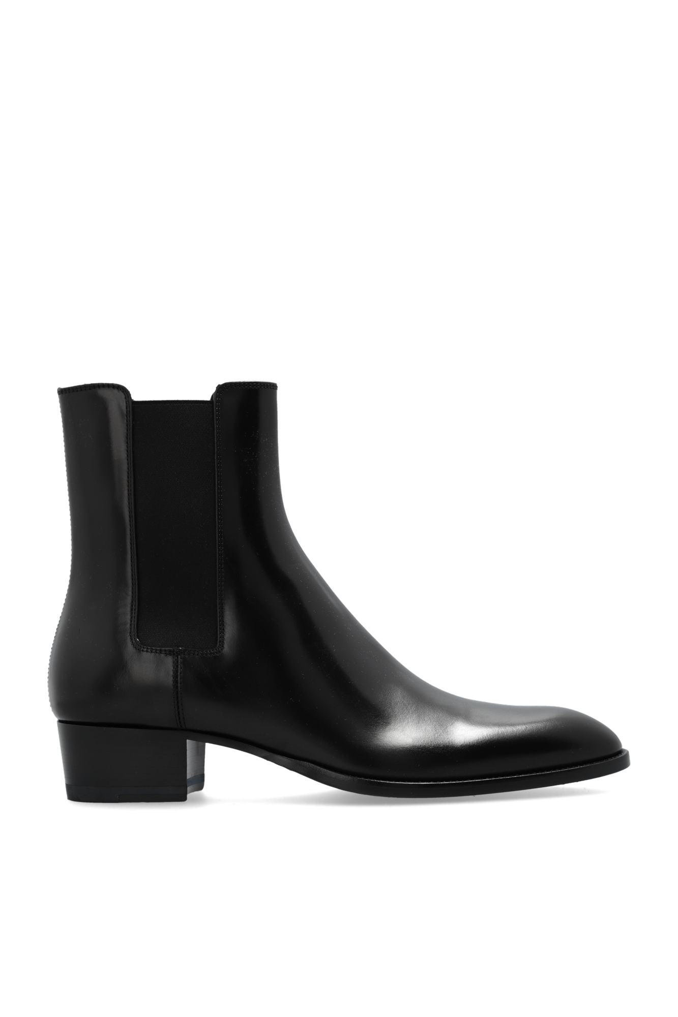 Saint Laurent Sztyblety Na Obcasie ‘Wyatt’, Mężczyźni, Czarny
