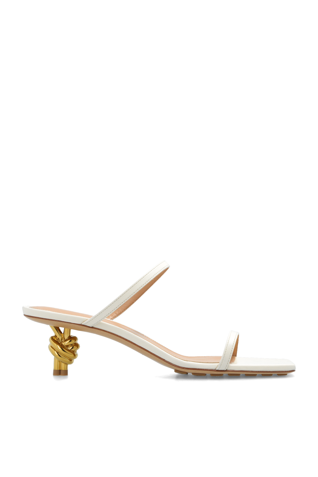 Bottega Veneta Sandały Na Obcasie ‘Knot’, Kobiety, Biały