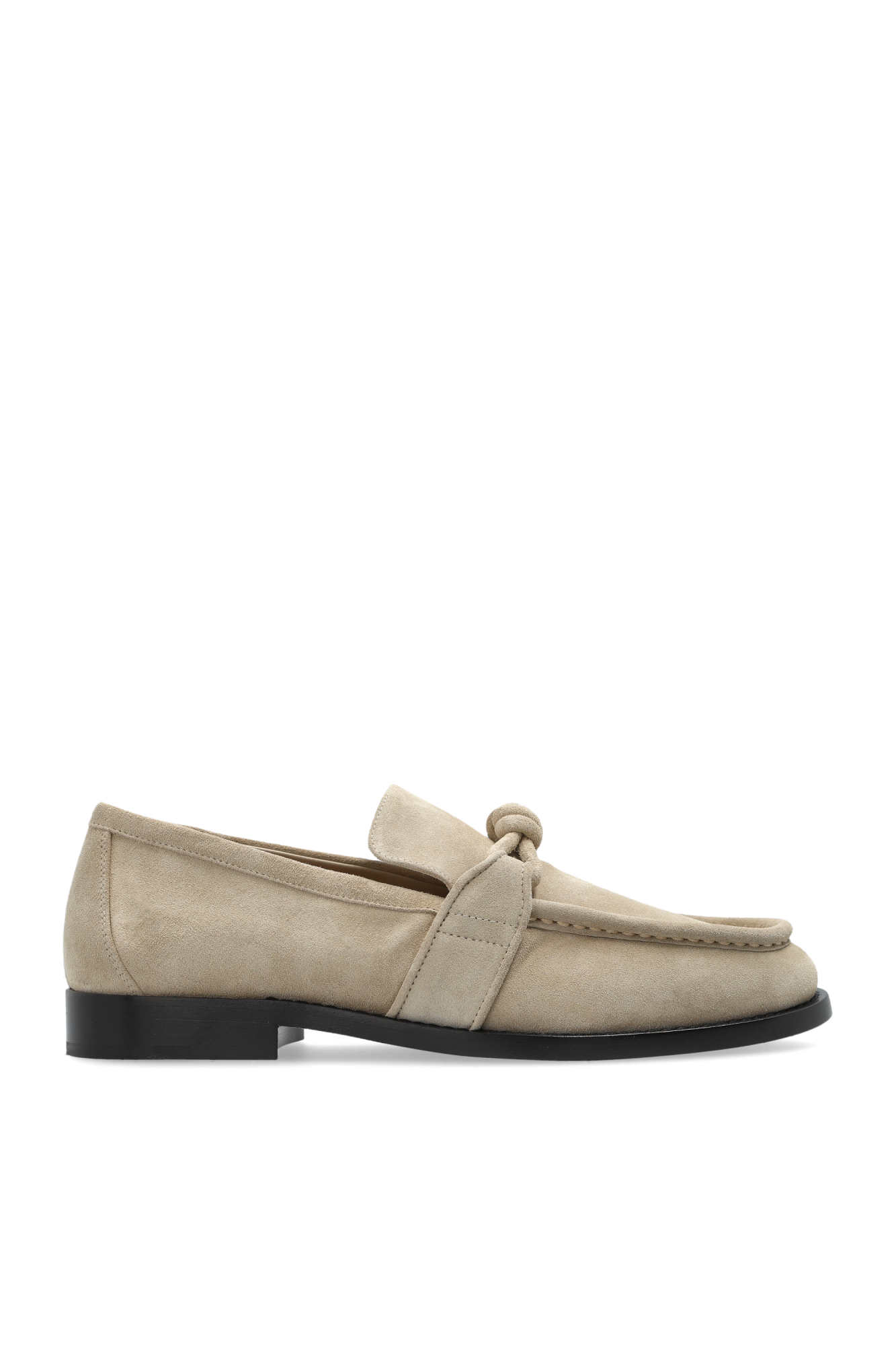 Bottega Veneta Zamszowe Buty `Astaire` Typu `loafers`, Kobiety, Kremowy