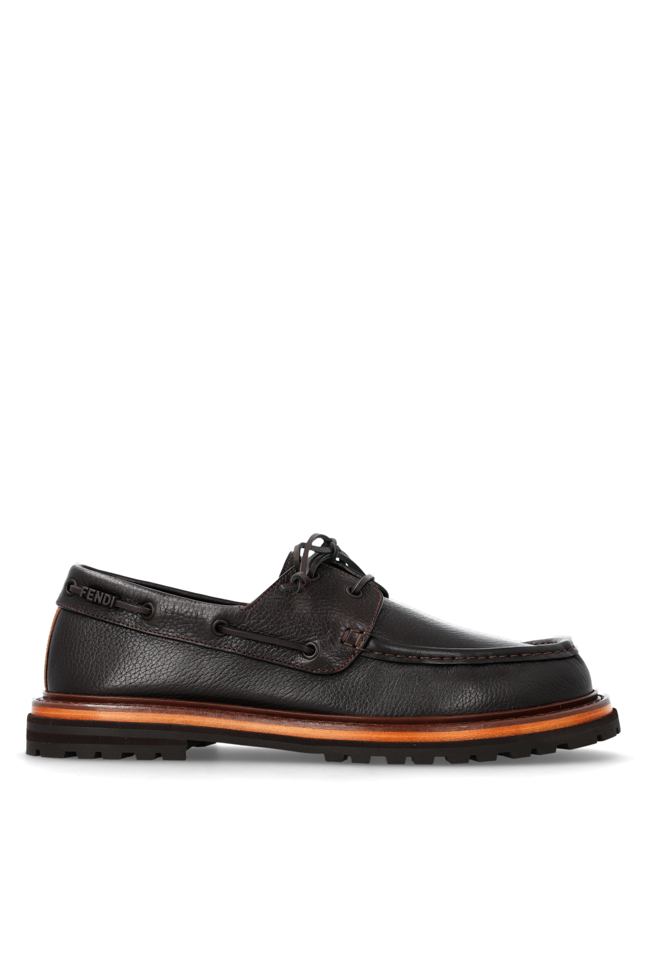 Fendi Skórzane Buty, Mężczyźni, Brązowy