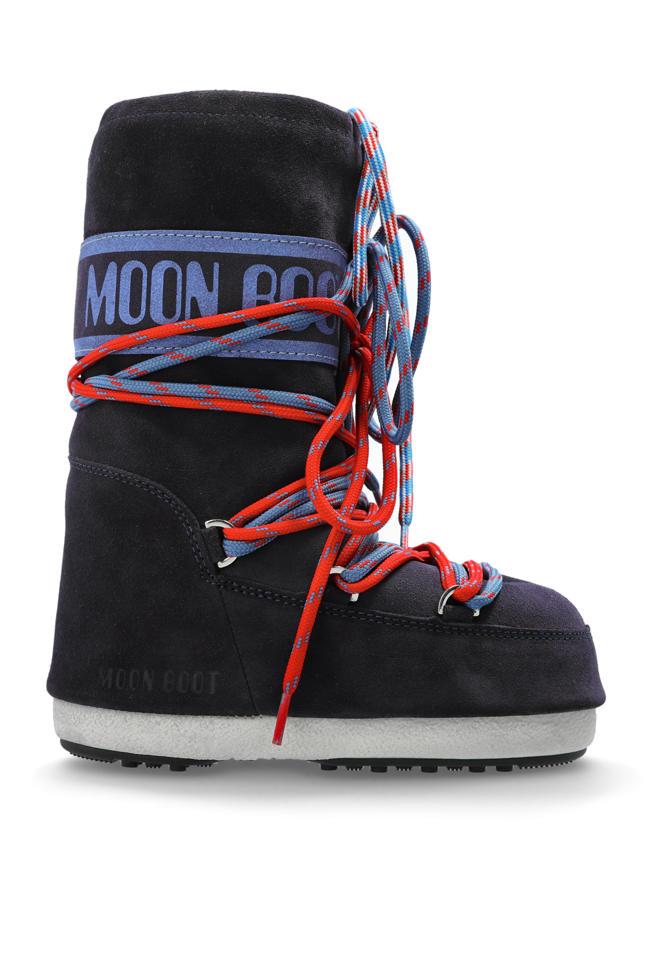 Moon Boot Kids Śniegowce `MB ICON SUEDE LACES`, Unisex, Granatowy