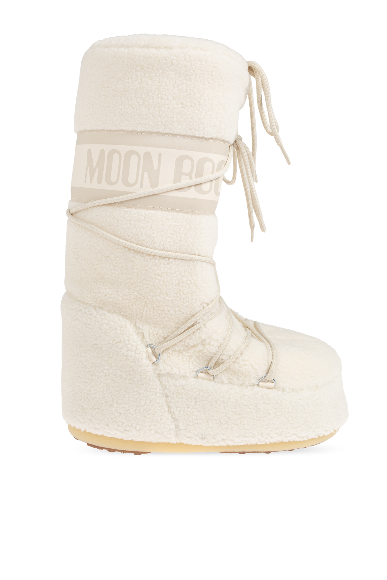 Moon Boot Śniegowce ‘MB ICON FLEECE’, Kobiety, Kremowy