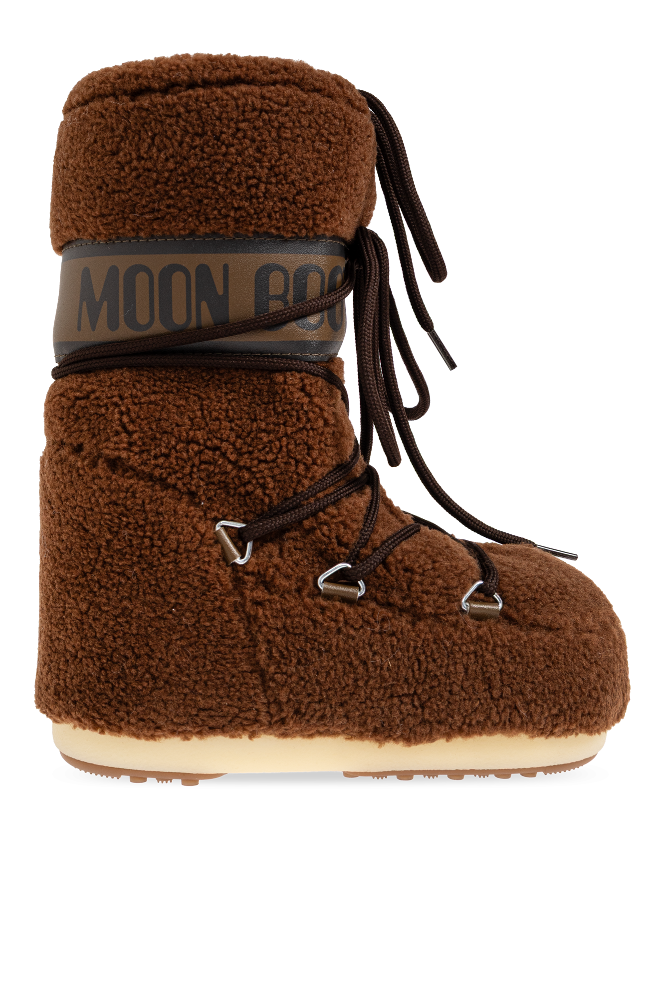 Moon Boot Kids Śniegowce ‘MB ICON FLEECE’, Unisex, Brązowy