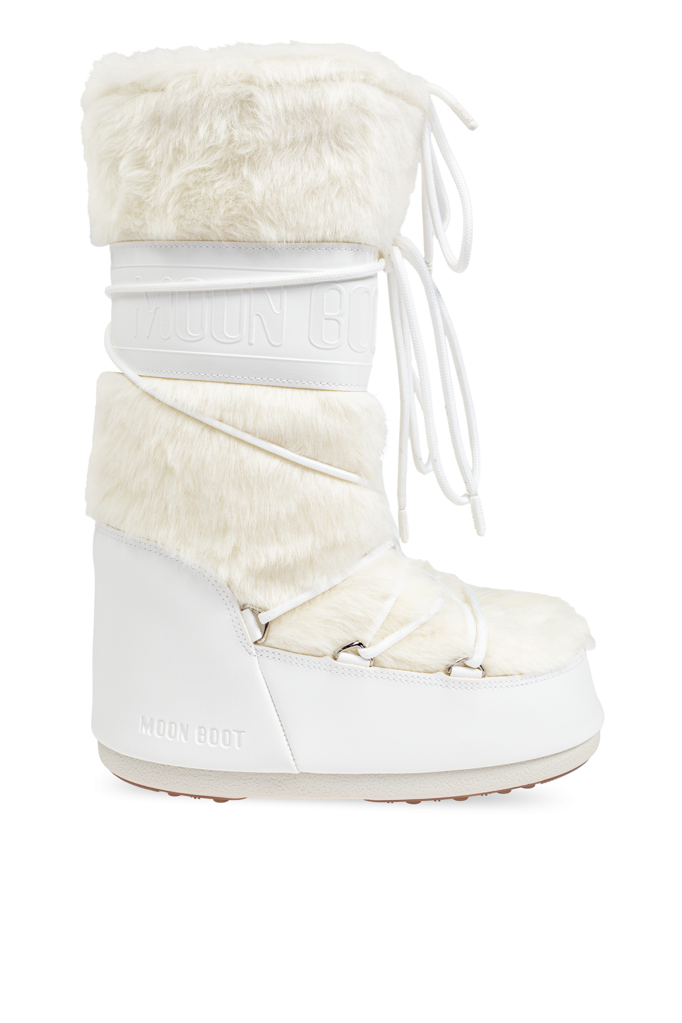 Moon Boot Śniegowce `Icon  Faux Fur`, Kobiety, Biały
