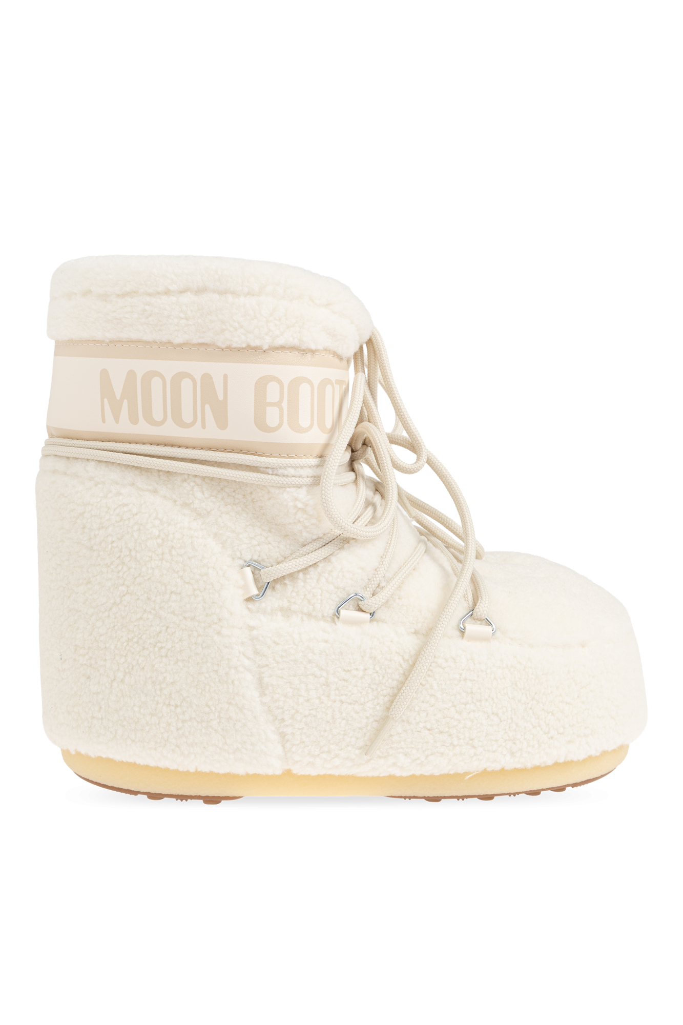 Moon Boot Śniegowce ‘MB ICON LOW FLEECE’, Kobiety, Kremowy