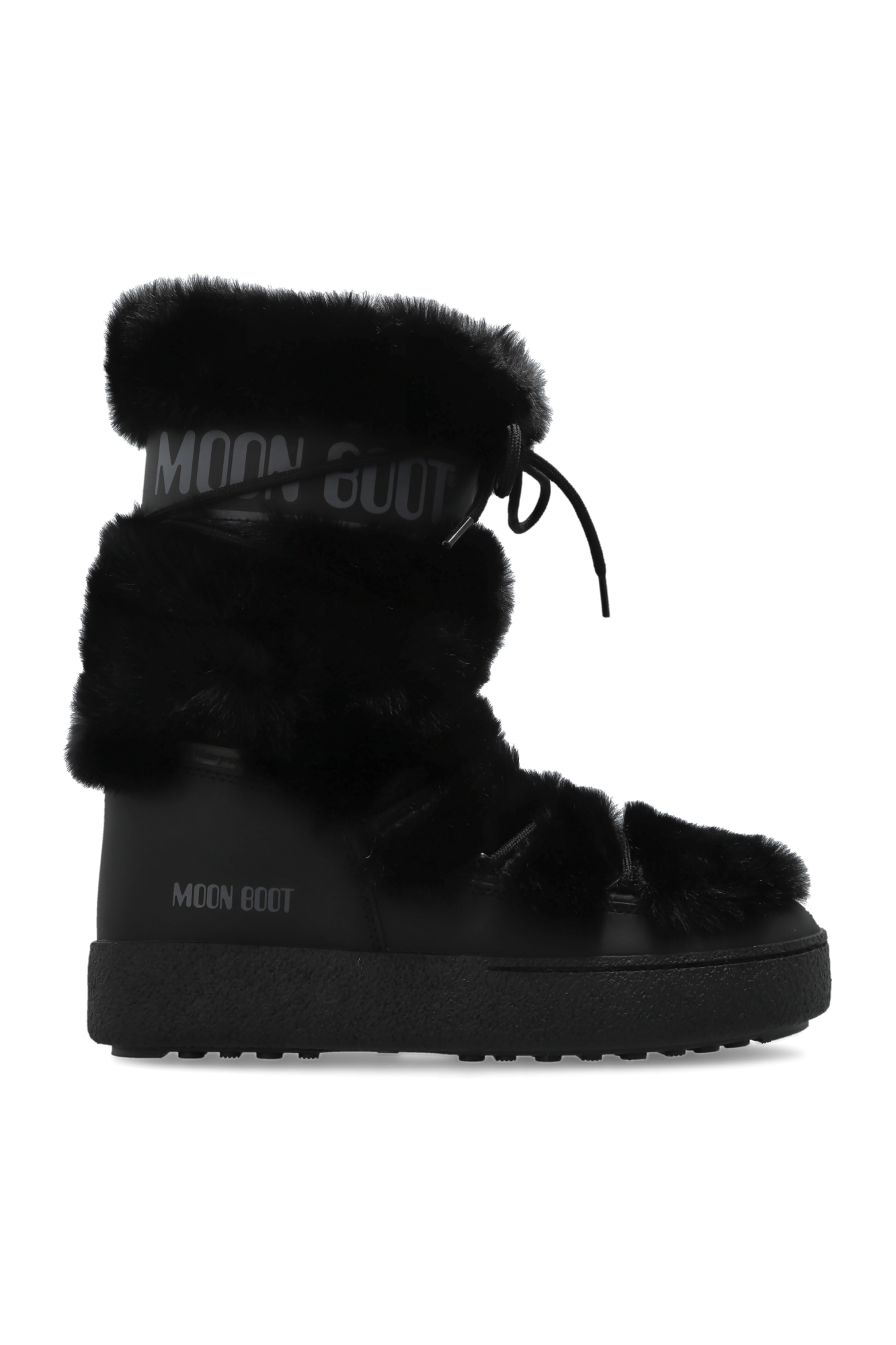 Moon Boot Śniegowce `MB LTRACK FAUX FUR HIGH WP`, Kobiety, Czarny