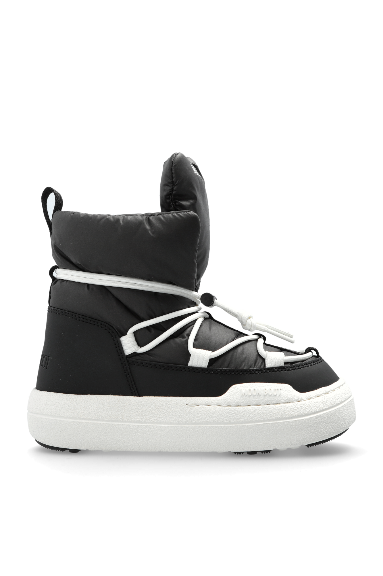 Moon Boot Kids Śniegowce `MB JR PARK LACE MID`, Unisex, Czarny