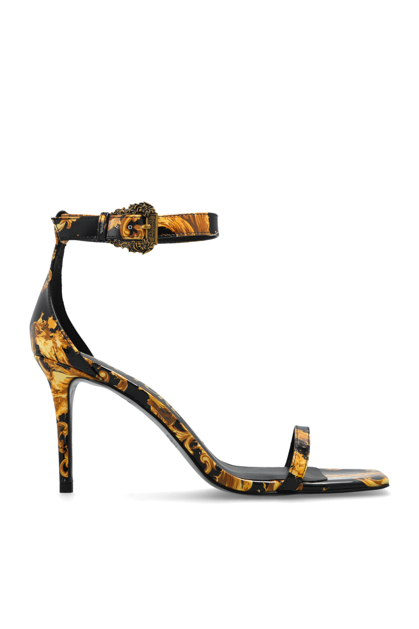 Versace Jeans Couture Sandały Na Obcasie, Kobiety, żółty