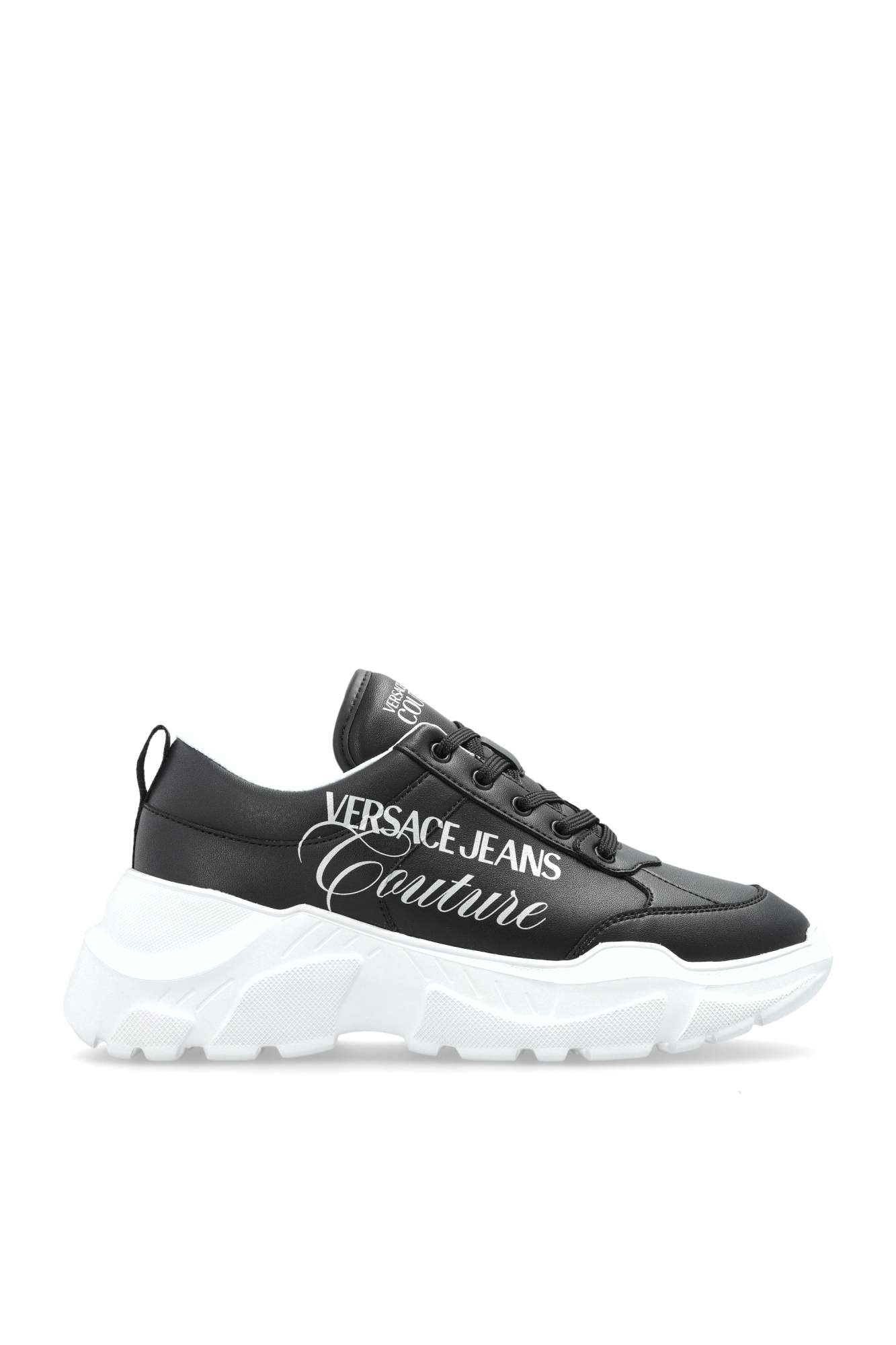 Versace Jeans Couture Buty Sportowe Z Nadrukowanym Logo, Kobiety, Czarny