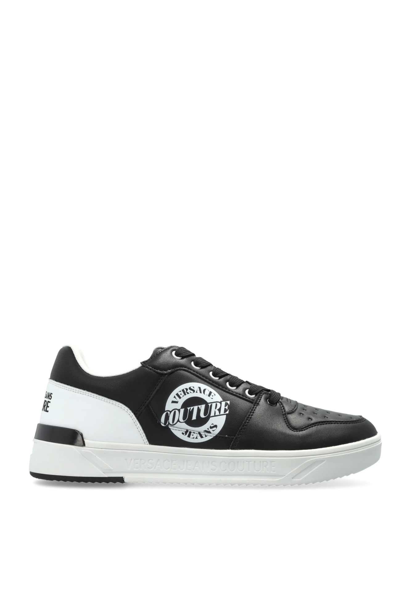 Versace Jeans Couture Buty Sportowe Z Nadrukowanym Logo, Mężczyźni, Czarny
