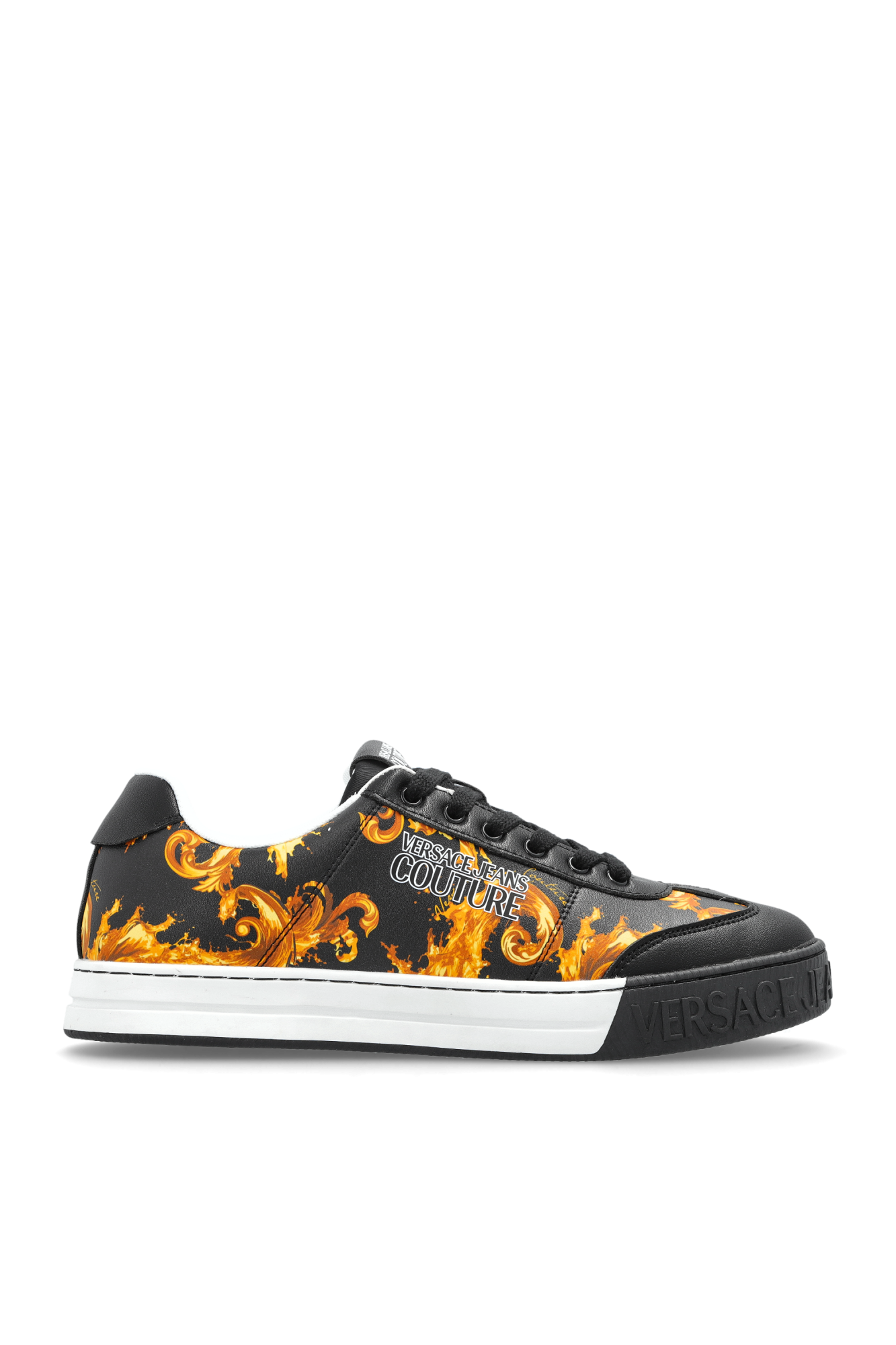 Versace Jeans Couture Buty Sportowe Ze Wzorem `barocco`, Mężczyźni, Czarny