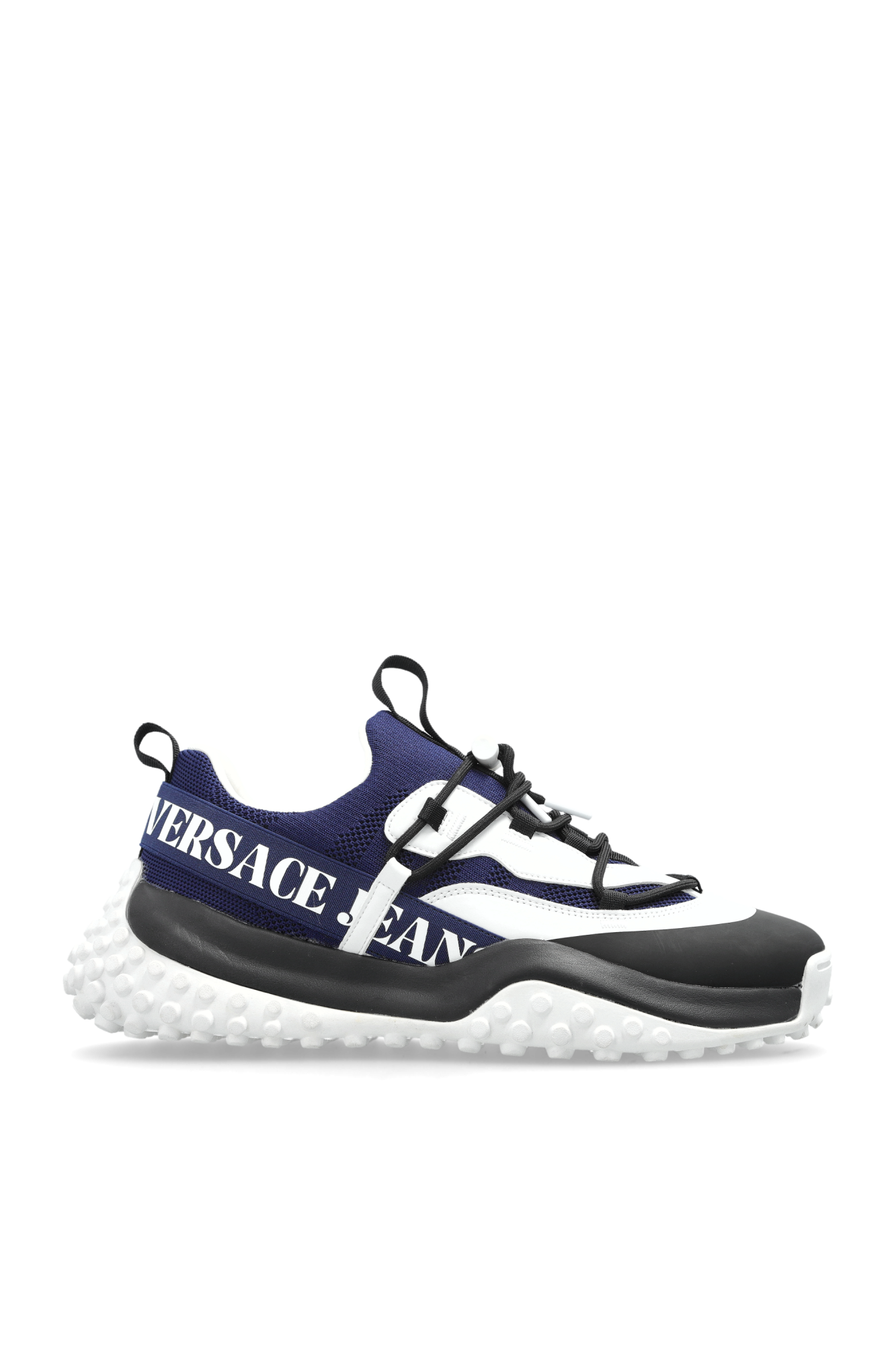 Versace Jeans Couture Buty Sportowe Z Nadrukowanym Logo, Mężczyźni, Biały