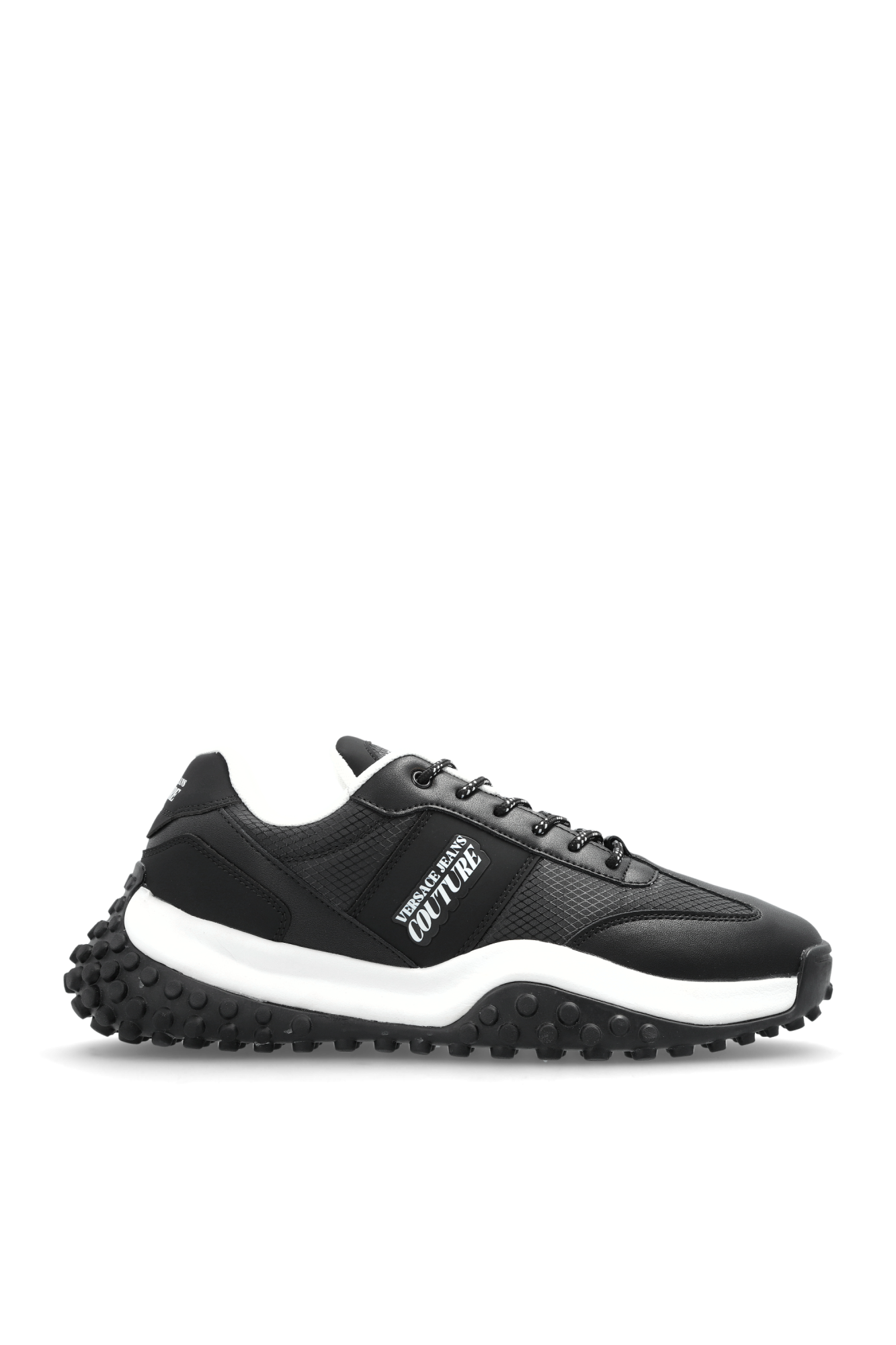 Versace Jeans Couture Buty Sportowe Z Nadrukowanym Logo, Mężczyźni, Czarny