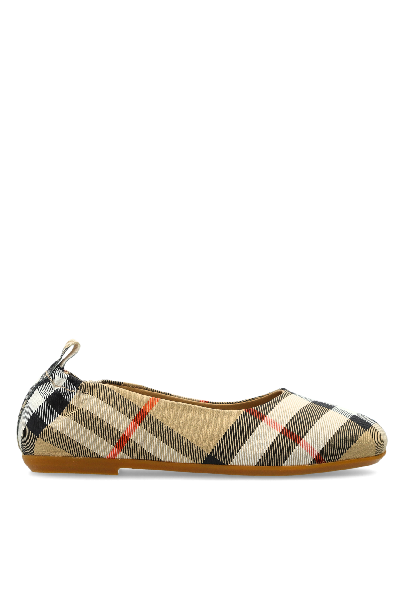Burberry Kids Baleriny Ze Wzorem W Kratę, Unisex, Brązowy