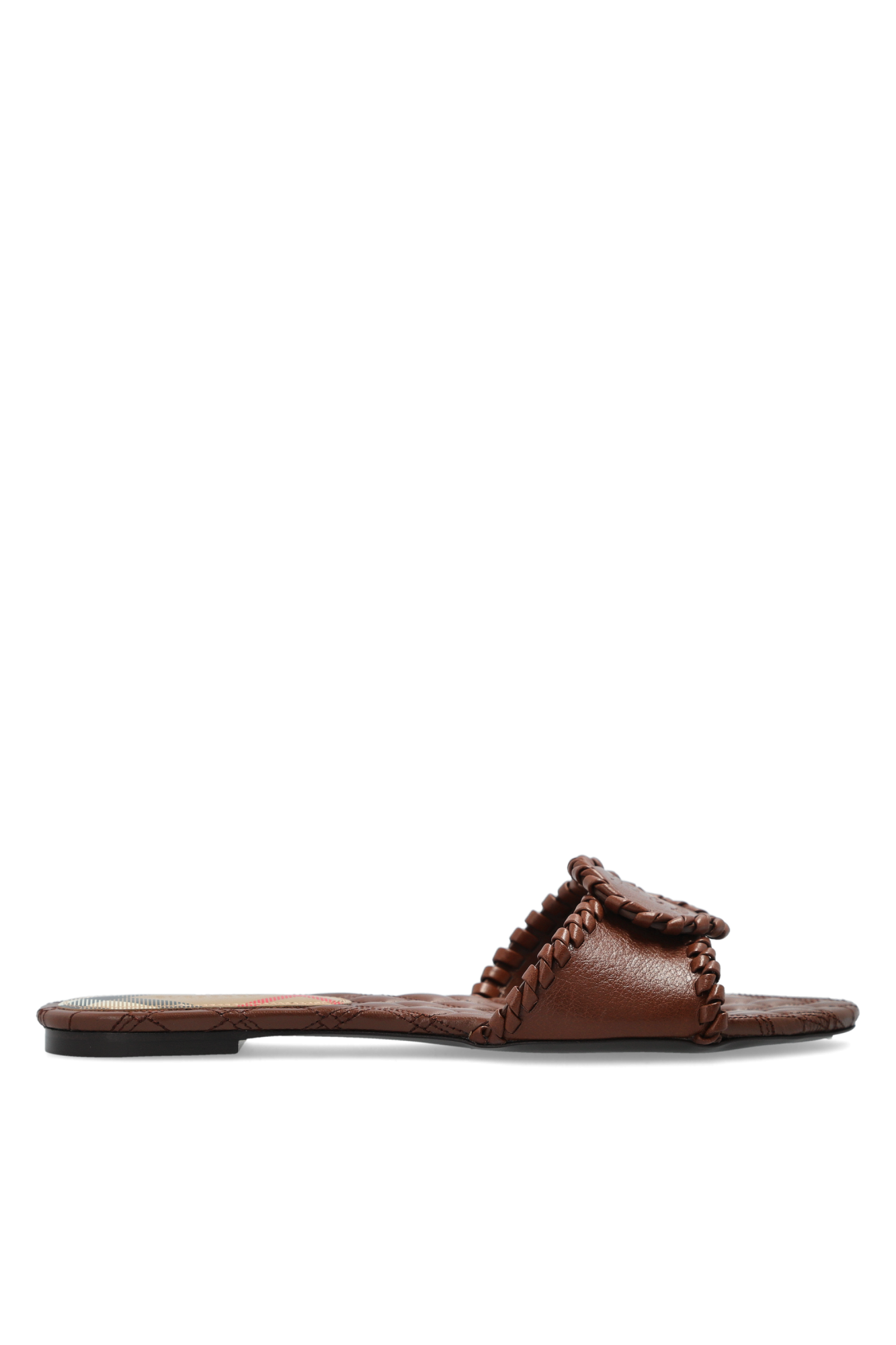 Burberry Klapki ‘Crest’, Kobiety, Brązowy
