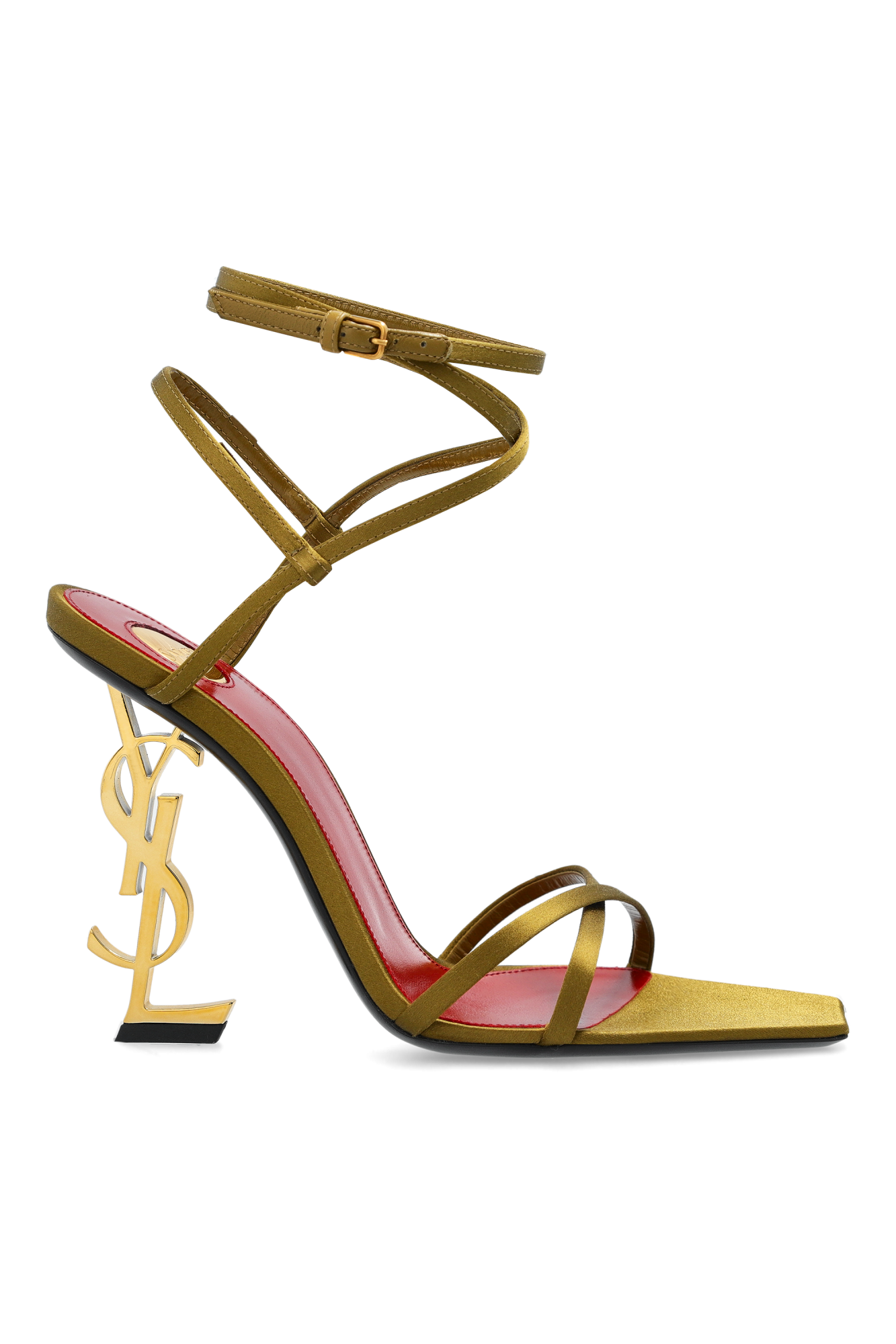 Saint Laurent Sandały Na Obcasie `Opyum`, Kobiety, Zielony