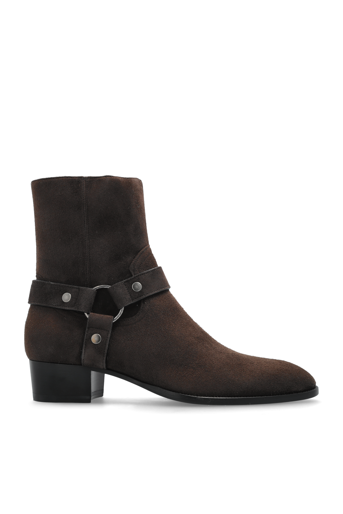 Saint Laurent Botki Na Obcasie `Wyatt`, Mężczyźni, Brązowy