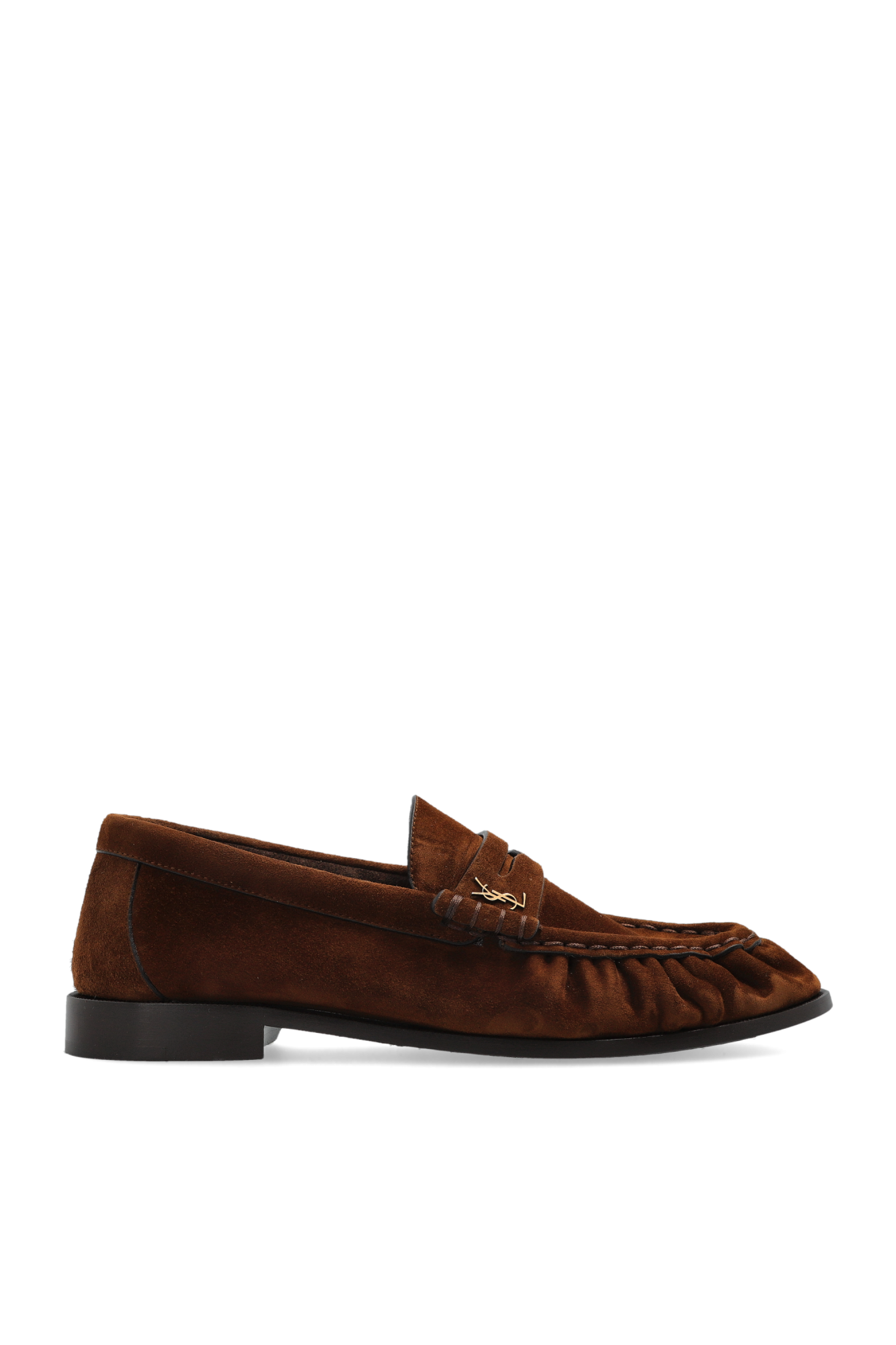 Saint Laurent Zamszowe Buty Typu ‘loafers’, Kobiety, Brązowy