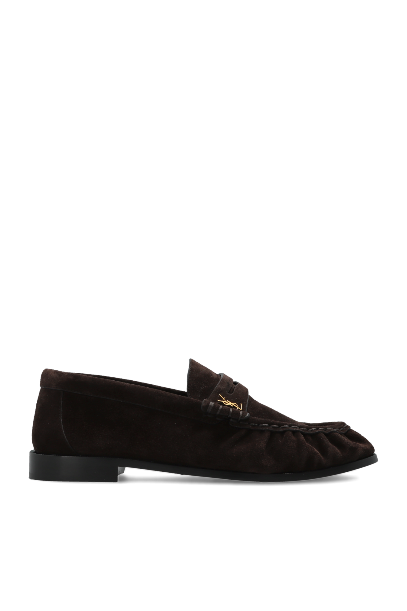 Saint Laurent Zamszowe Buty Typu ‘loafers’, Kobiety, Brązowy
