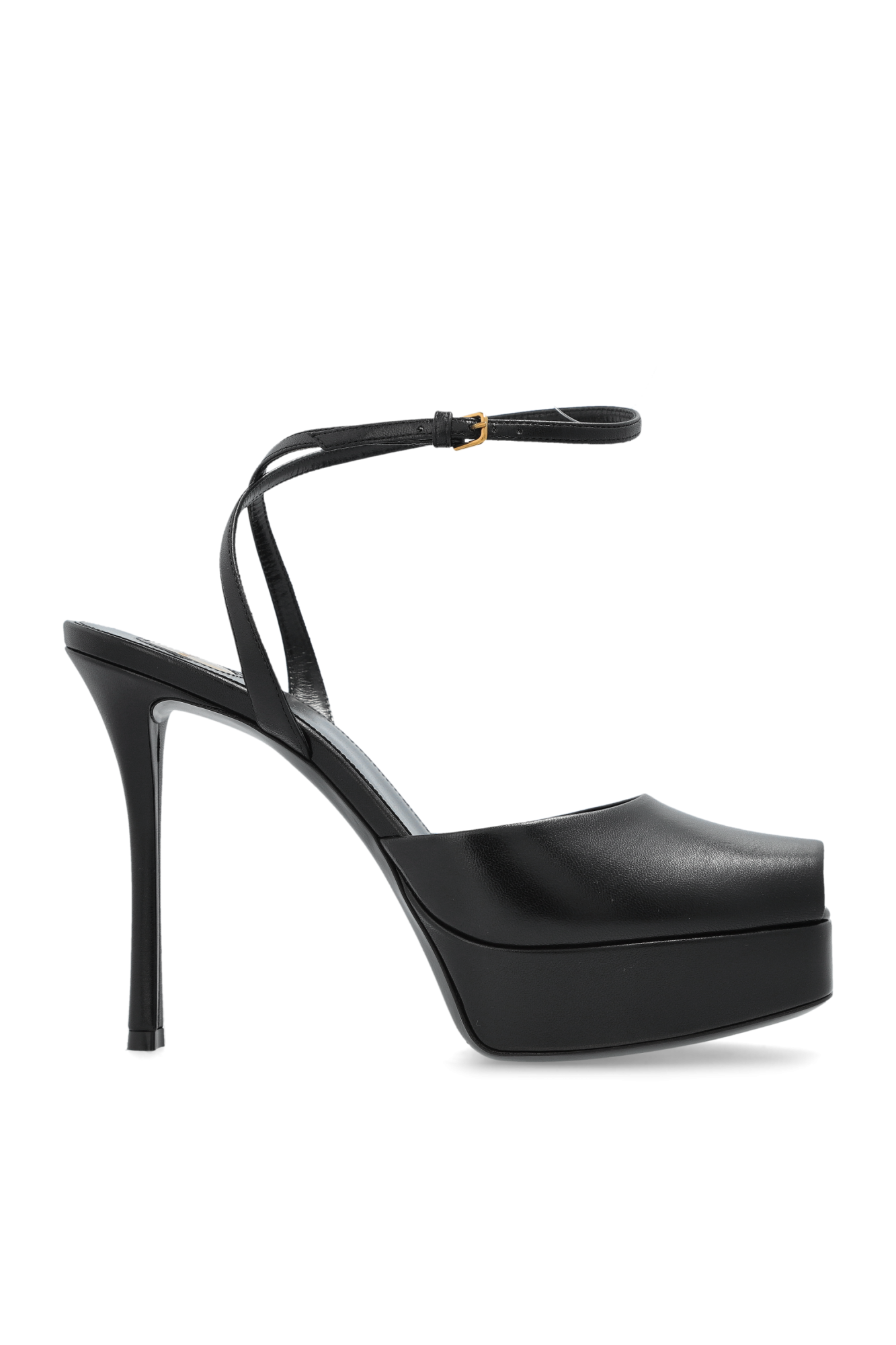 Saint Laurent Buty `La Scandale` Na Platformie, Kobiety, Czarny