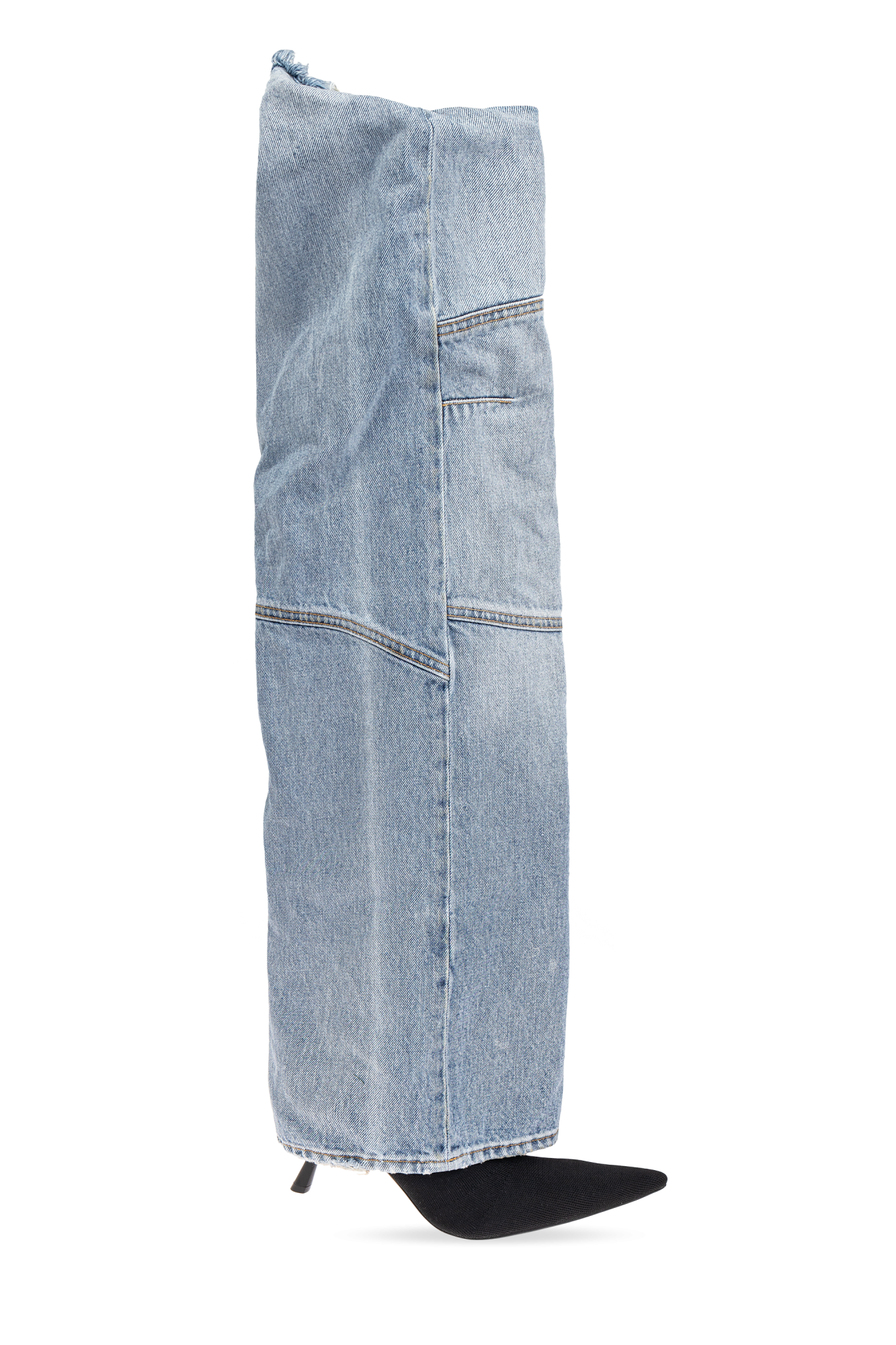 Balenciaga Jeansowe Kozaki Na Obcasie `New Flex`, Kobiety, Niebieski