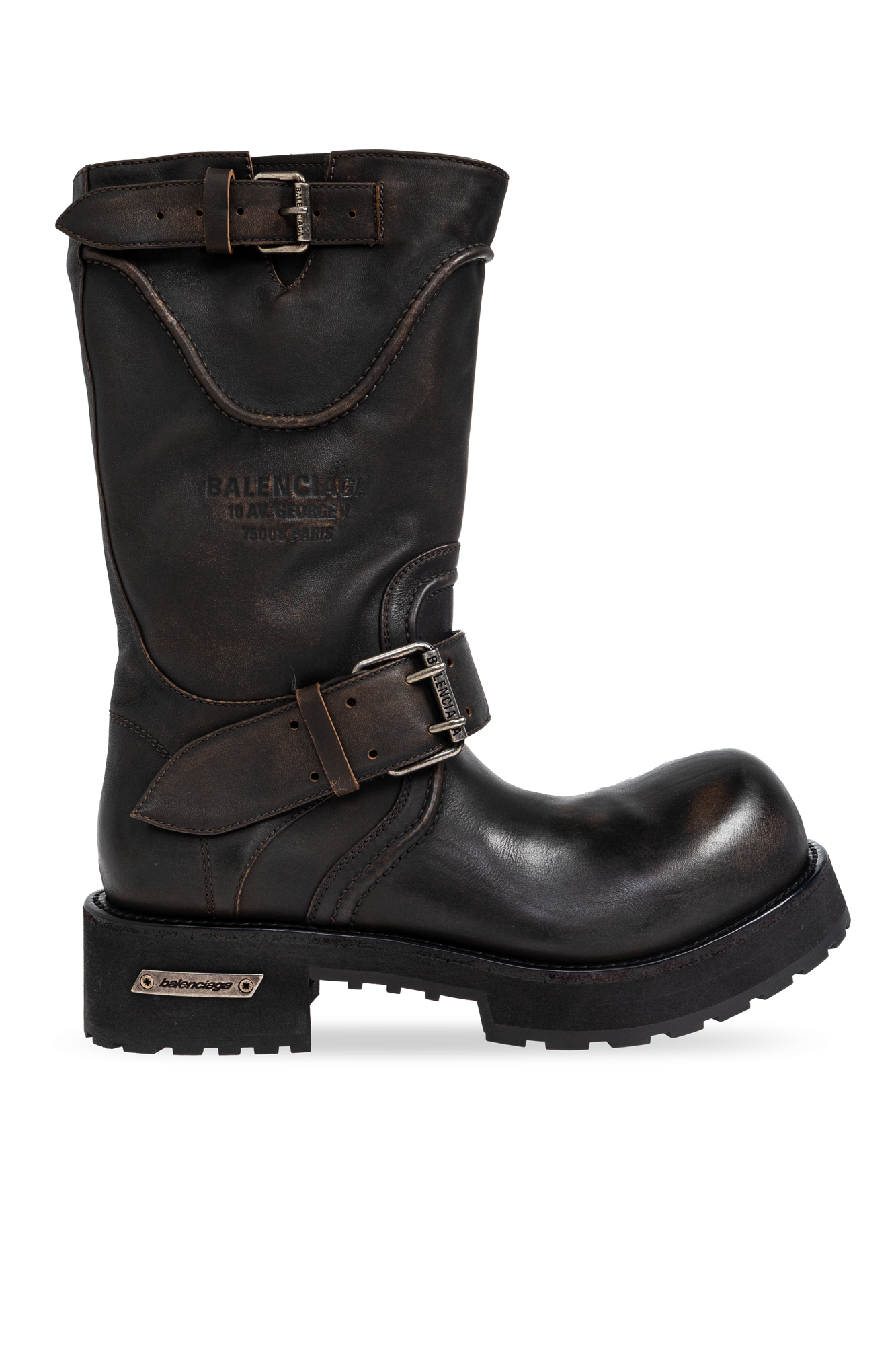 Balenciaga Skórzane Buty `Venom`, Mężczyźni, Brązowy