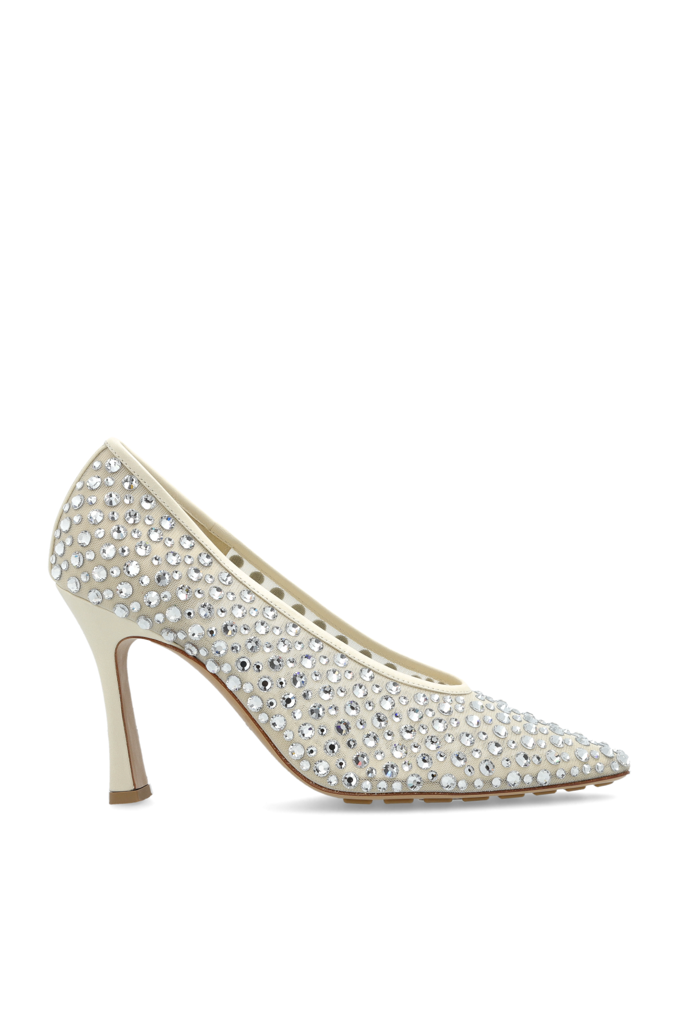 Bottega Veneta Buty Na Obcasie `Sofia`, Kobiety, Kremowy