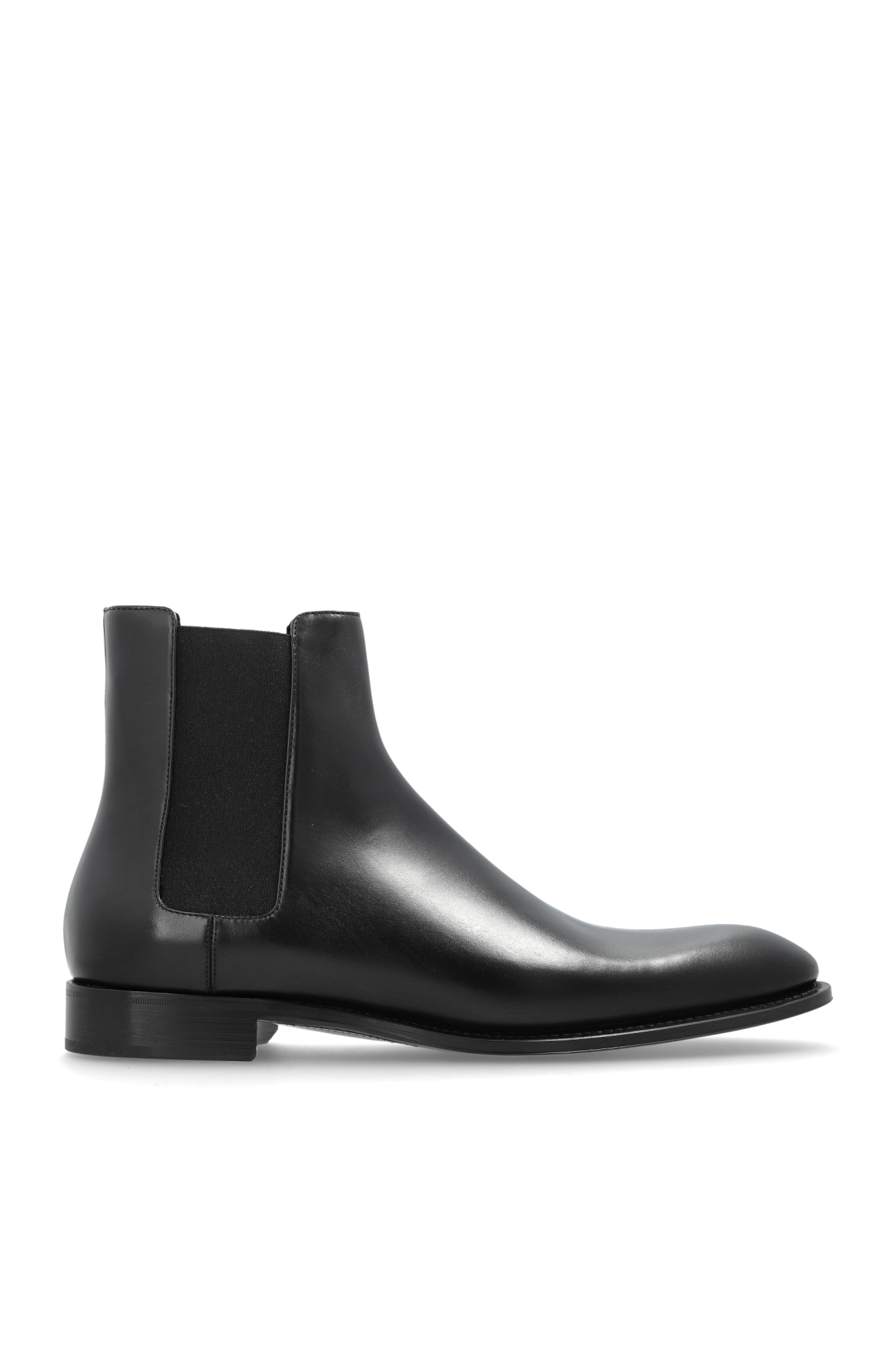Saint Laurent Skórzane Sztyblety, Mężczyźni, Czarny