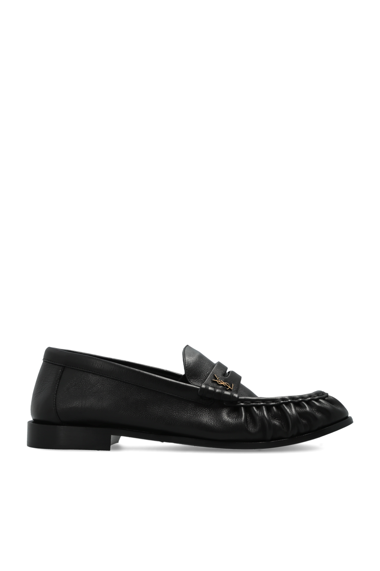 Saint Laurent Skórzane Buty Typu ‘loafers’, Mężczyźni, Czarny