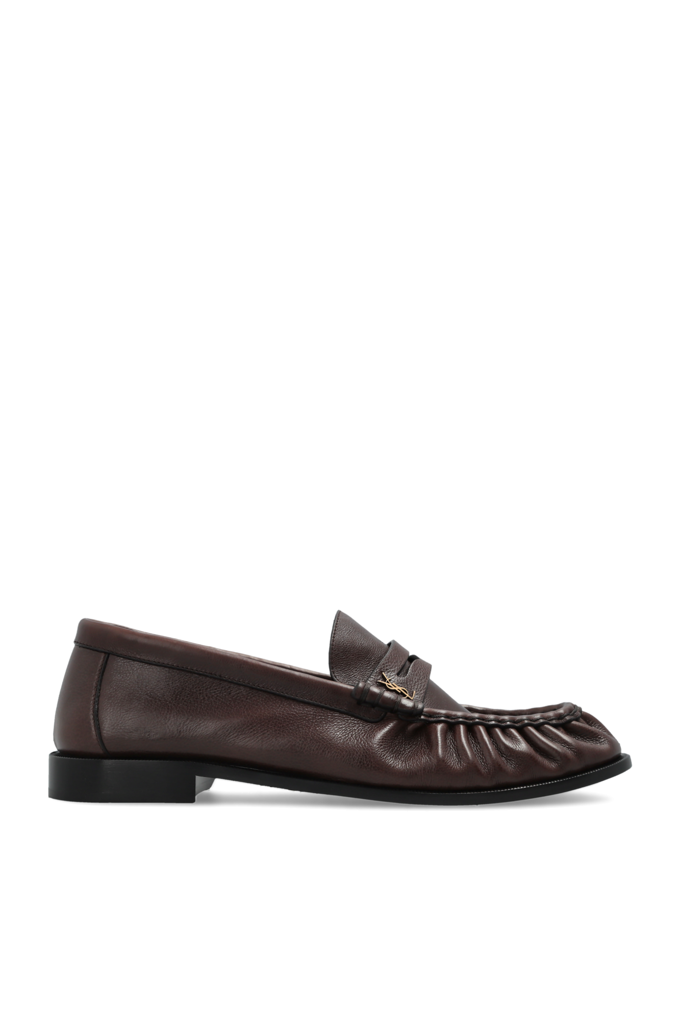 Saint Laurent Skórzane Buty Typu ‘loafers’, Mężczyźni, Brązowy