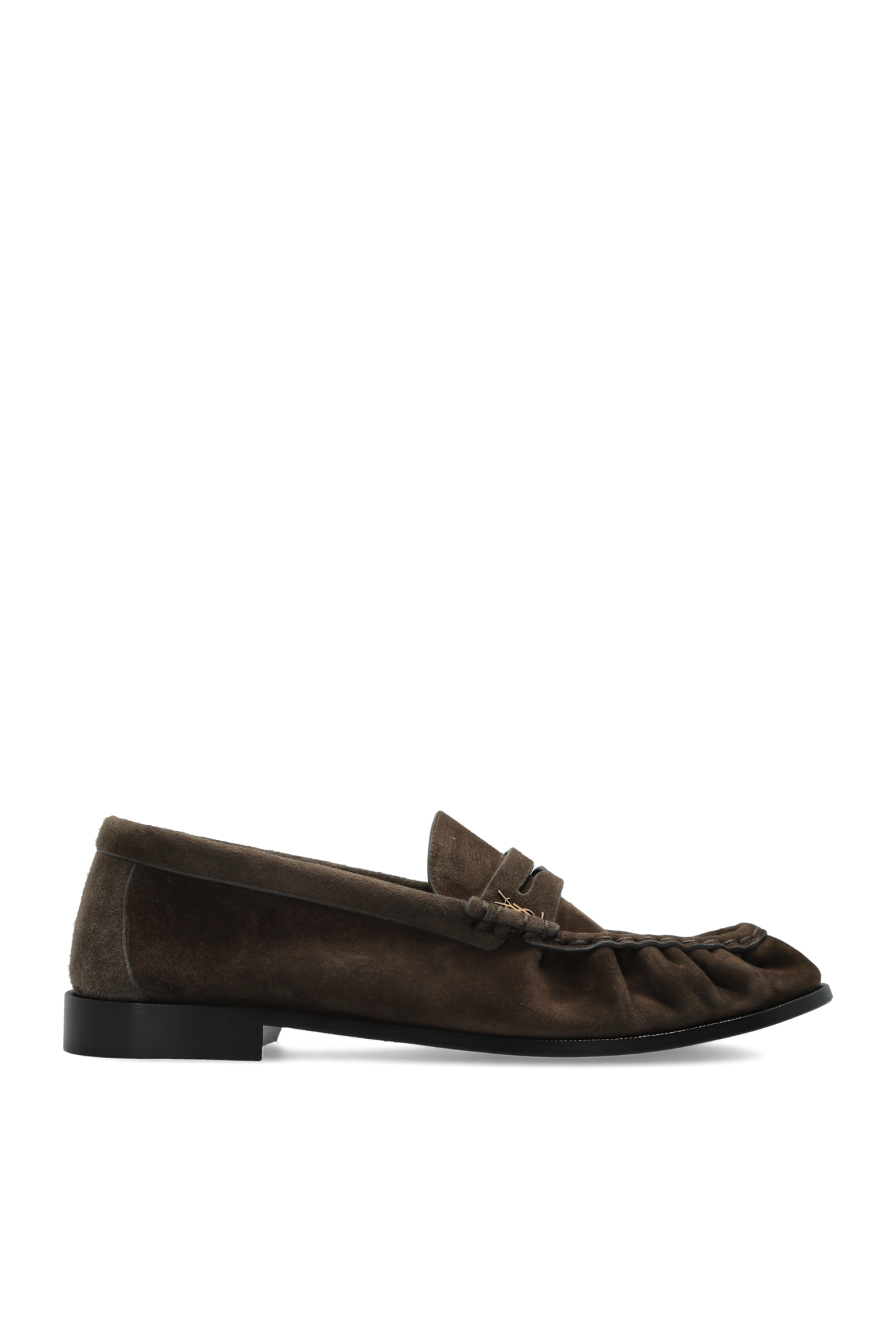 Saint Laurent Zamszowe Buty Typu ‘loafers’, Mężczyźni, Brązowy