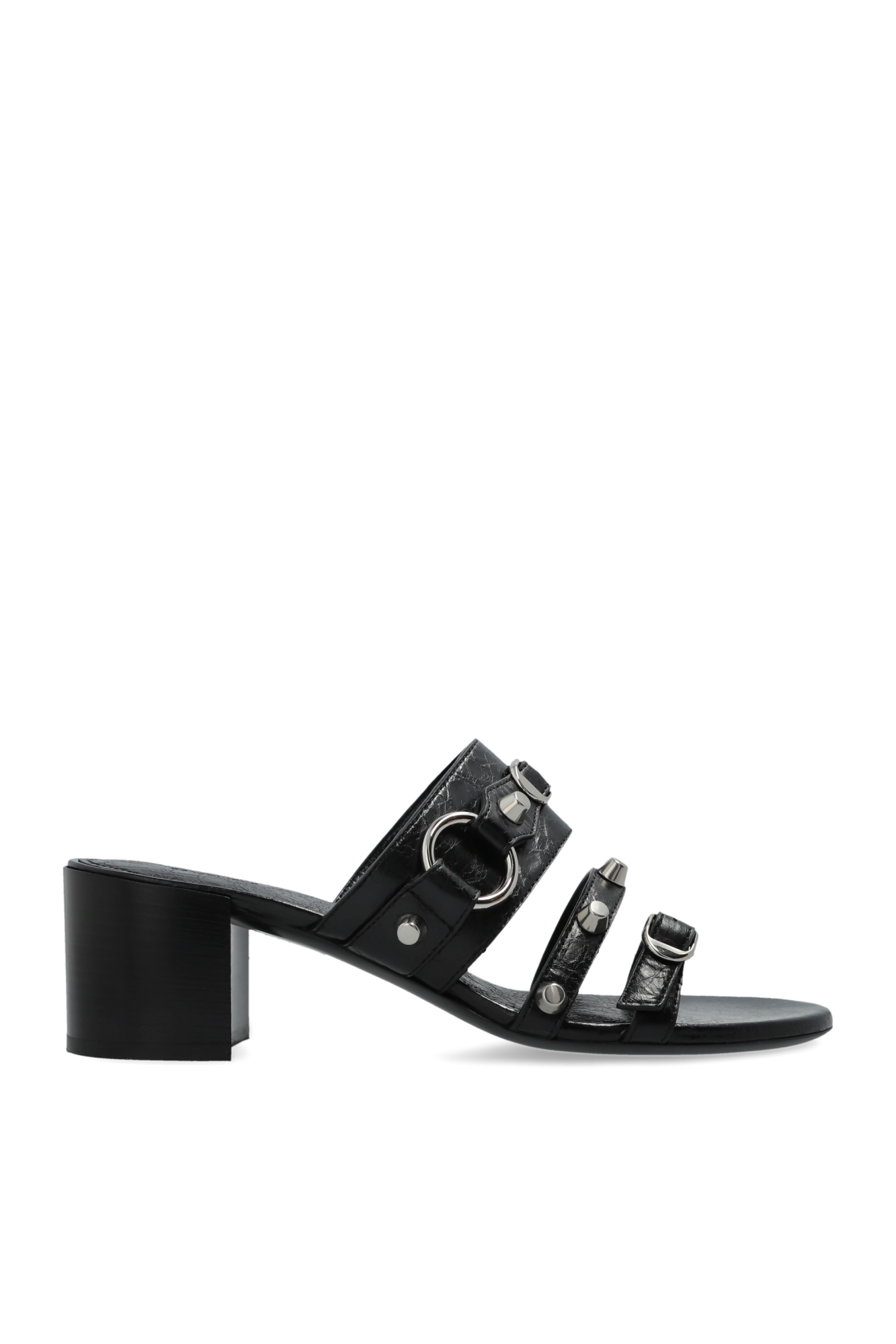 Balenciaga Klapki Na Obcasie `City`, Kobiety, Czarny