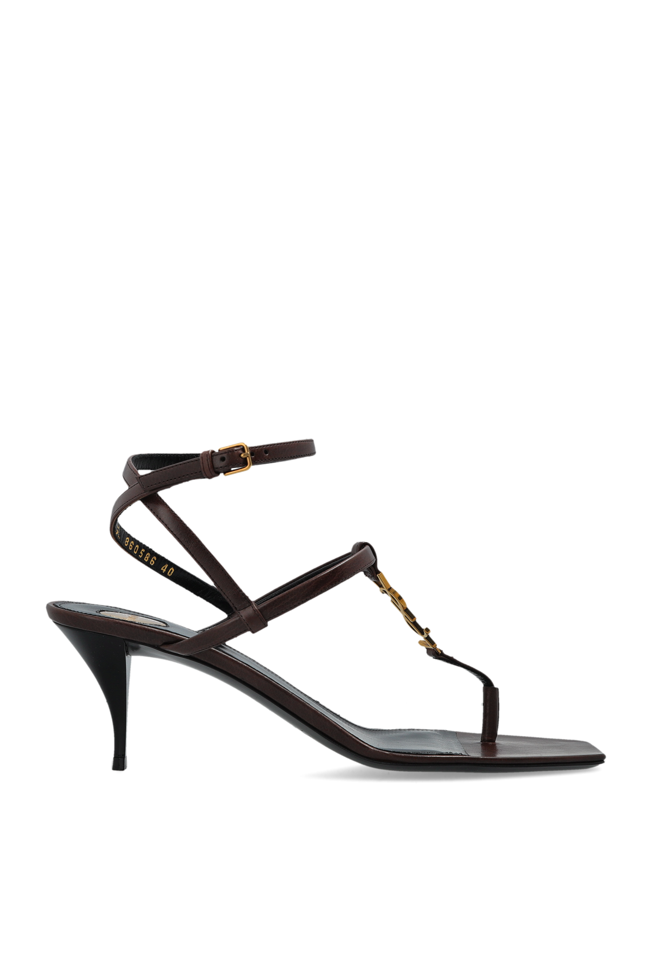Saint Laurent Sandały Na Obcasie ‘Cassandra’, Kobiety, Brązowy